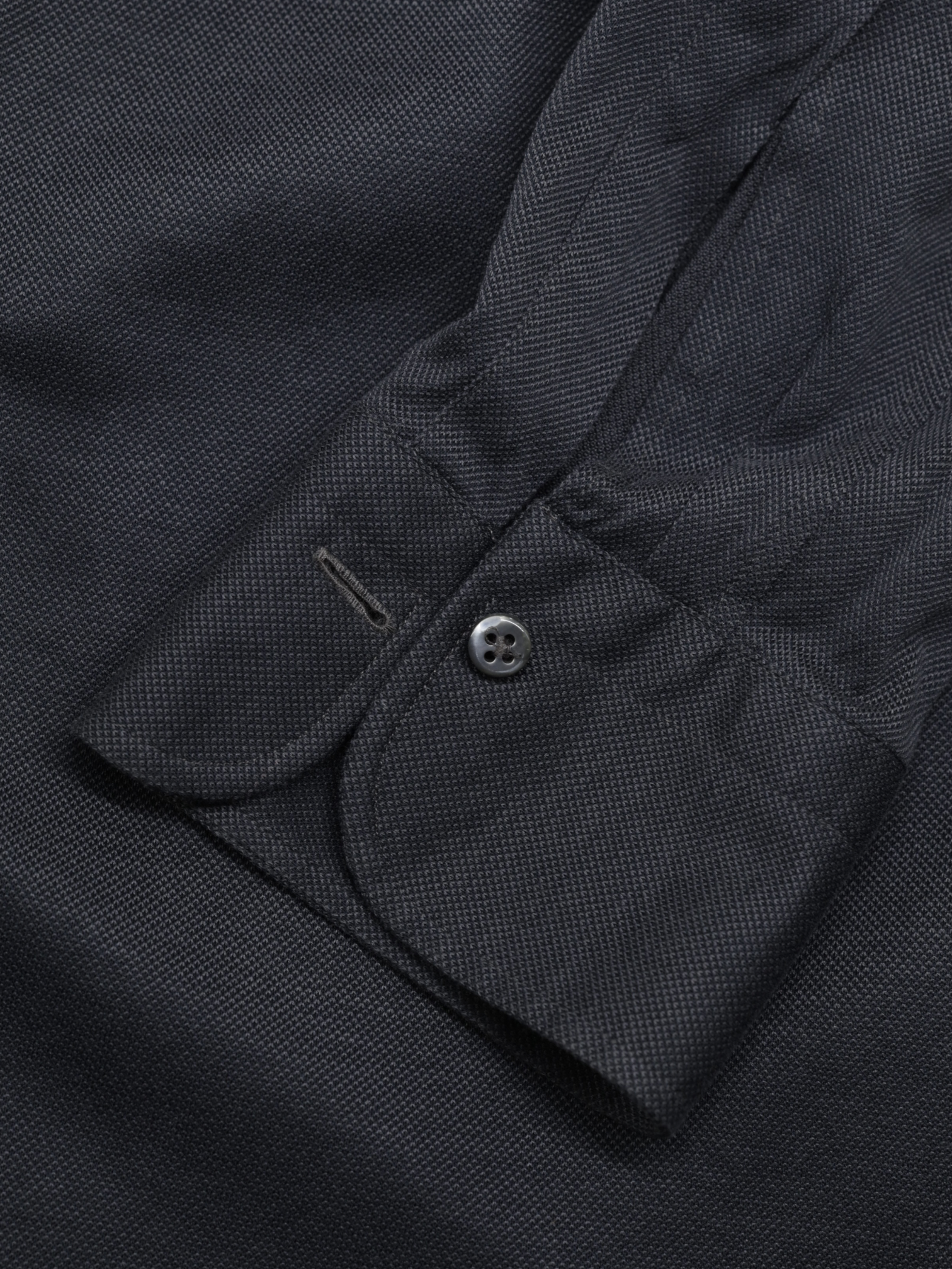 Emanuele Maffeis Warm Grey Knitted Piqué-Cotton Shirt