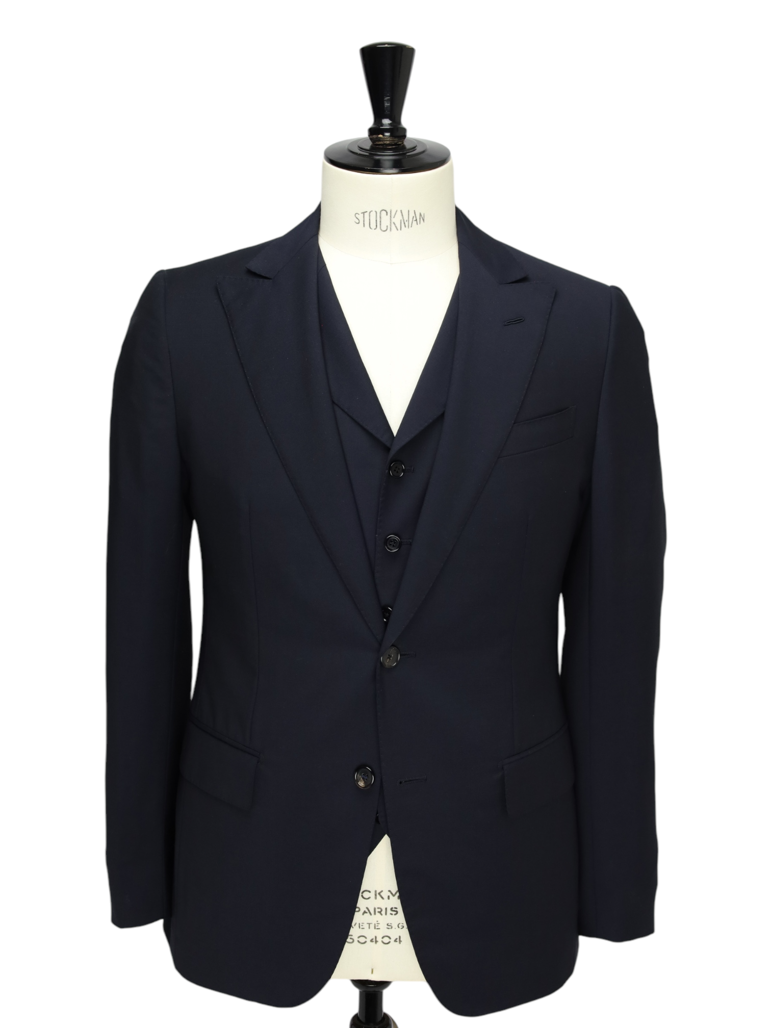 Caruso Navy 3-Piece Wool & Mohair Suit