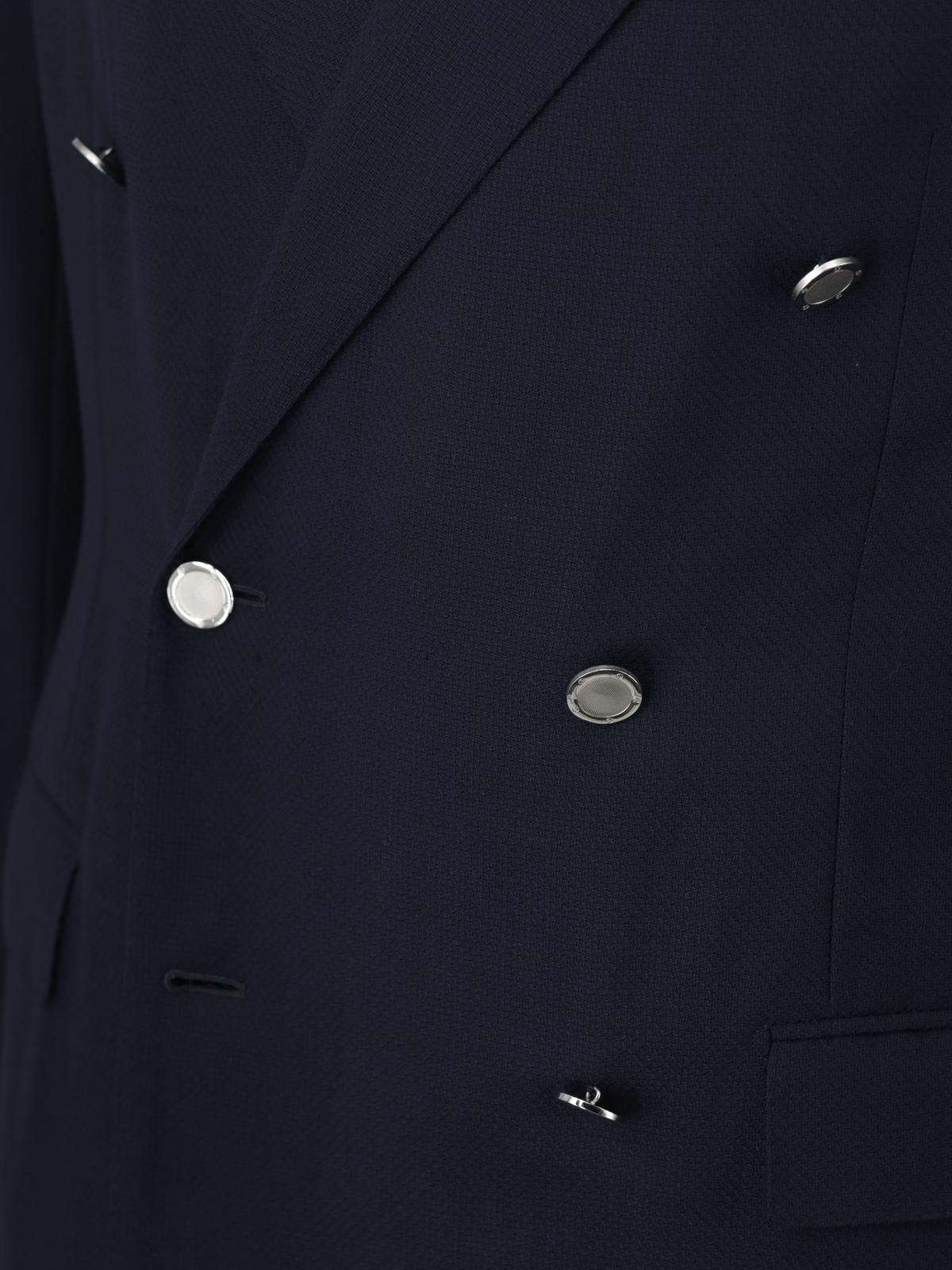 Ermenegildo Zegna Navy Double Breasted "Cool-Effect" Wool Milano Easy Jacket