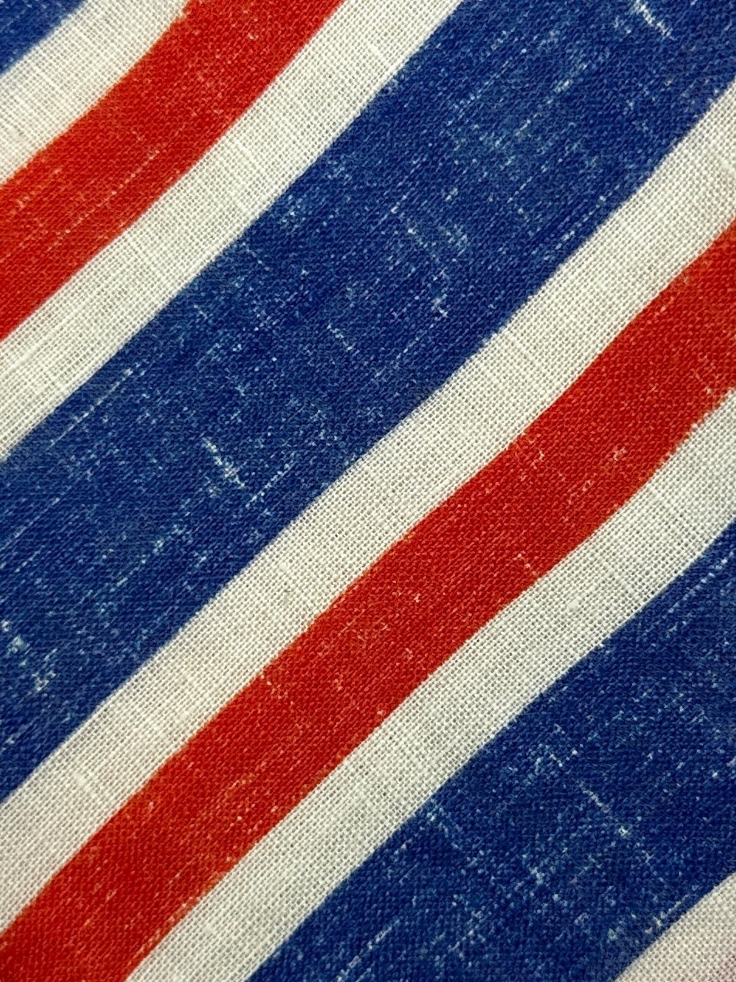 Kiton 5-Fold Blue and Red Club Stripe Linen Tie