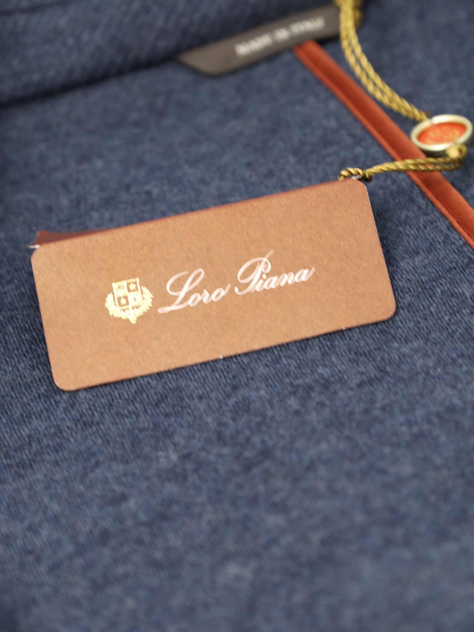 Loro Piana Denim Blue Twill Woollen Jacket