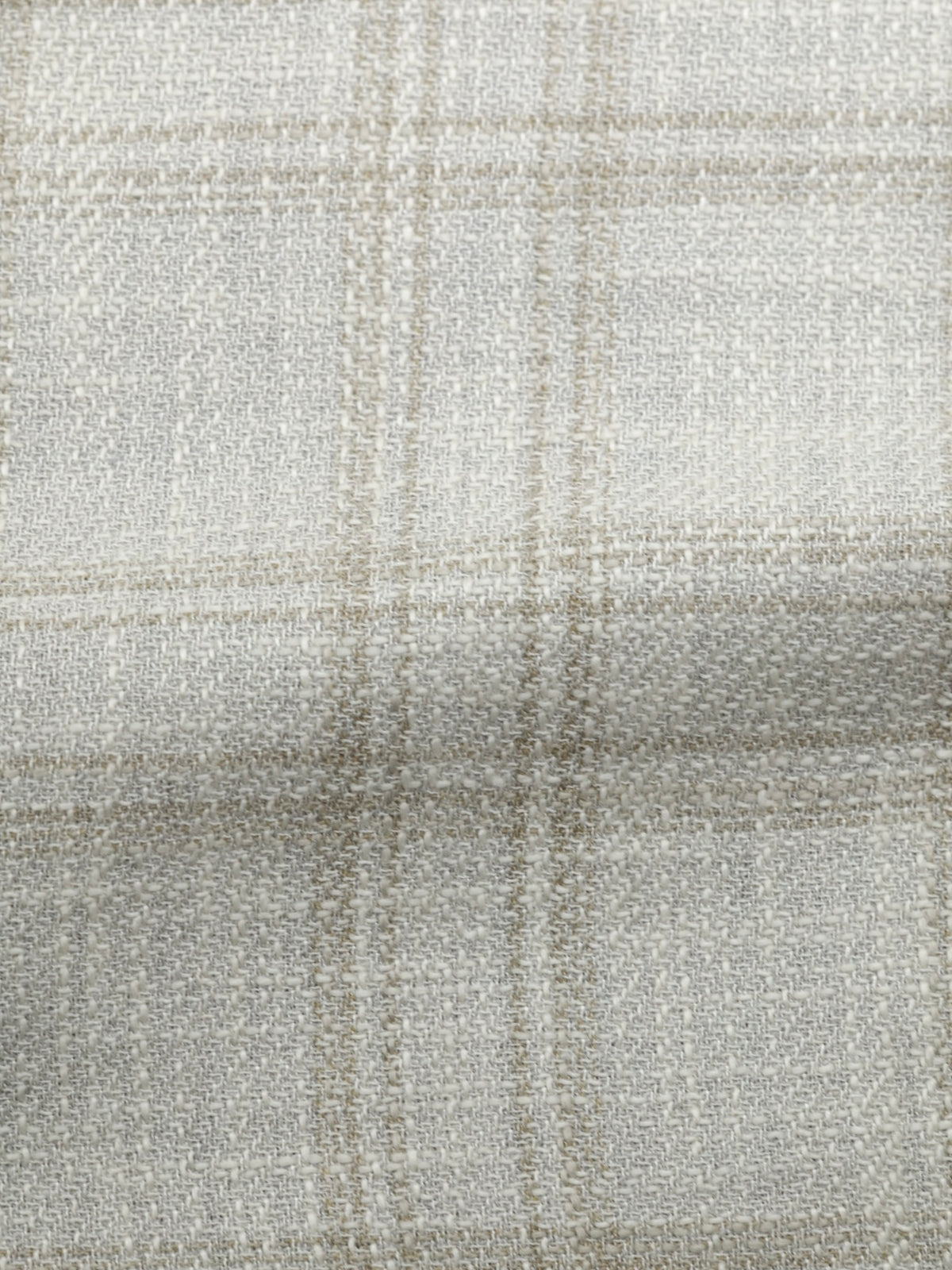 Cesare Attolini Beige Wool, Cotton, Silk & Linen Checkered Sartorial Overshirt