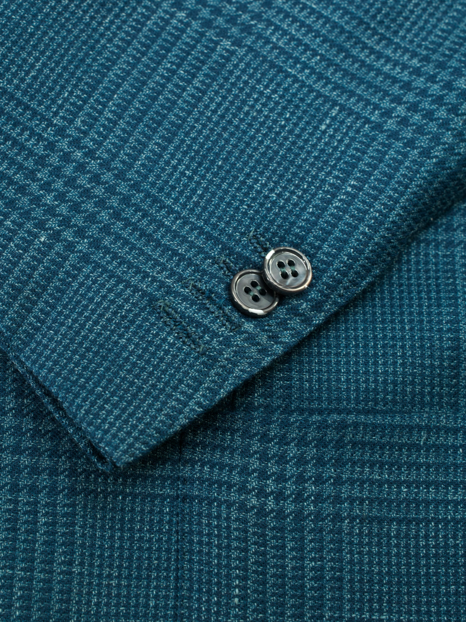 Ermenegildo Zegna Petrol Wool & Silk Prince of Wales Jacket