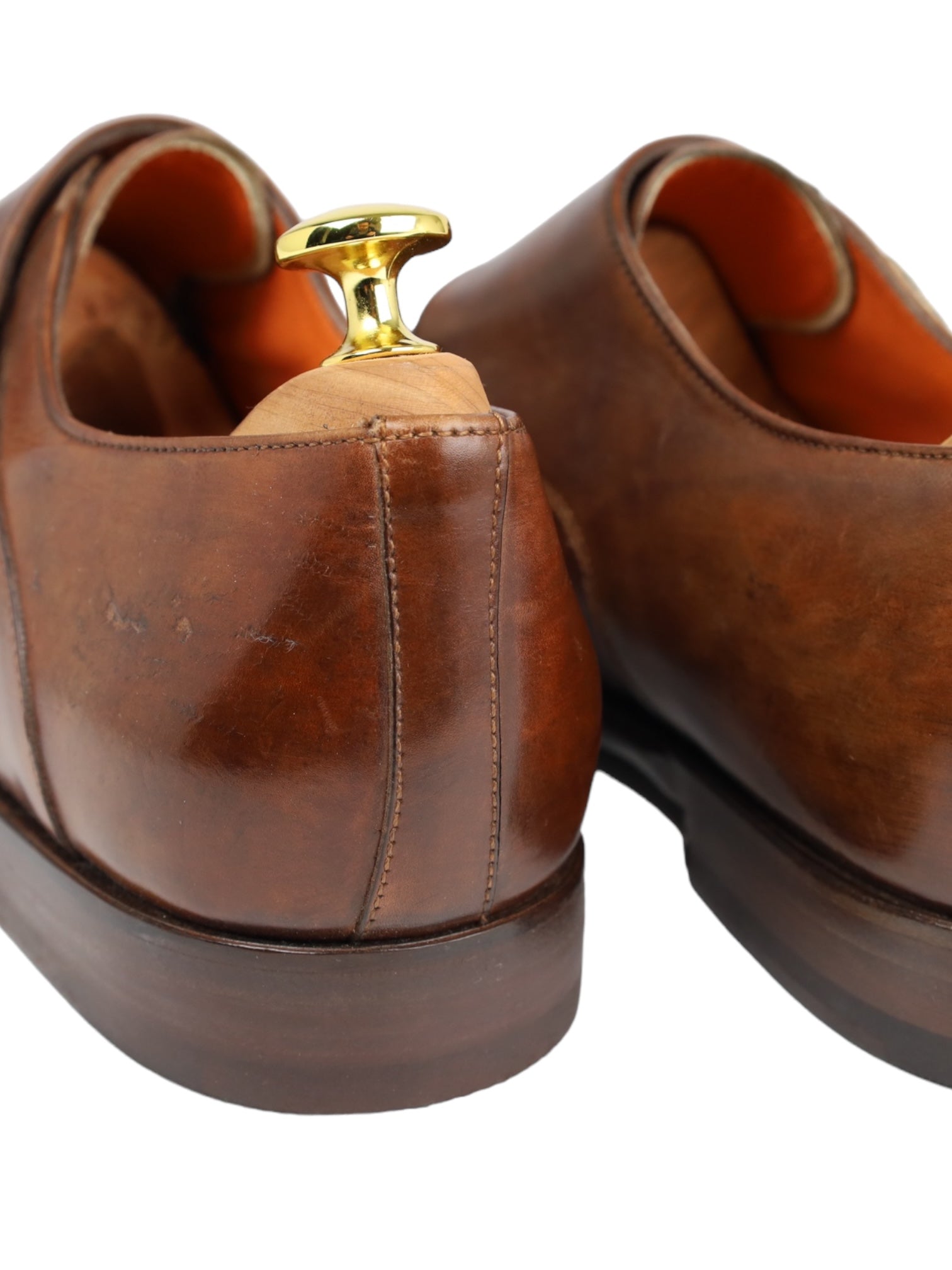 Santoni Brown Double Monk + Belt