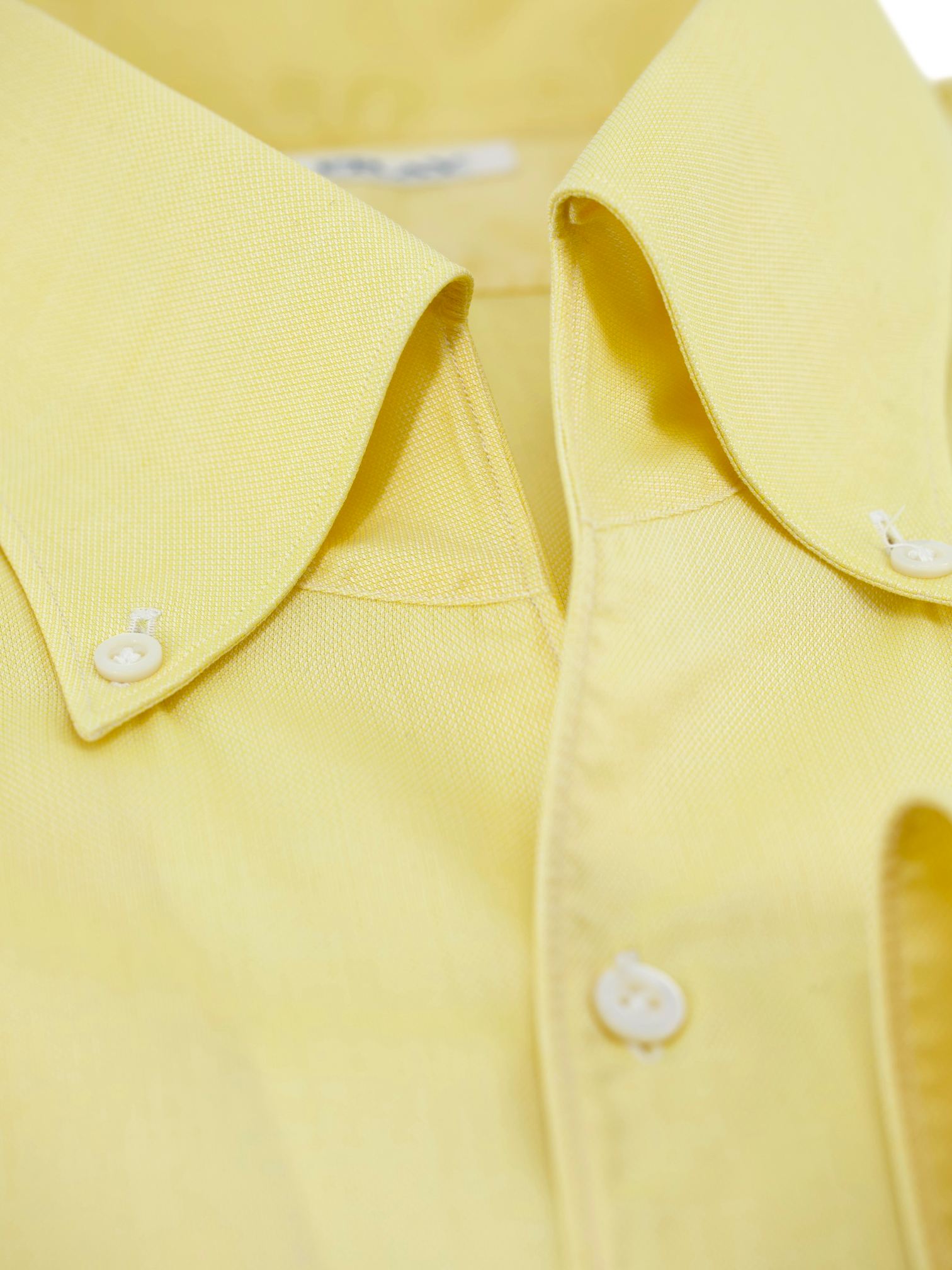 Fray Butter Yellow Cotton "Miami" One-Piece Collar Shirt