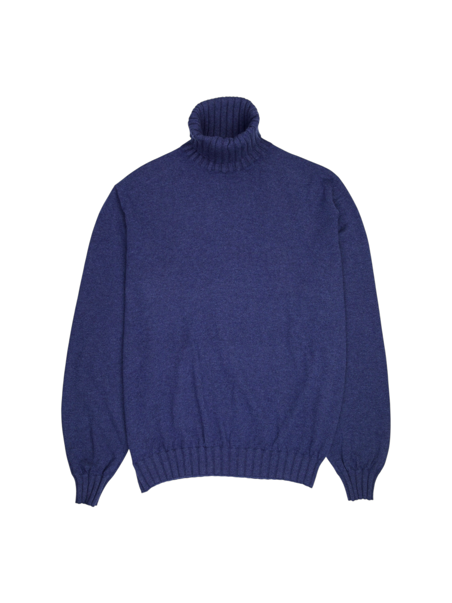 Cesare Attolini Denim Blue Pure Cashmere Turtleneck