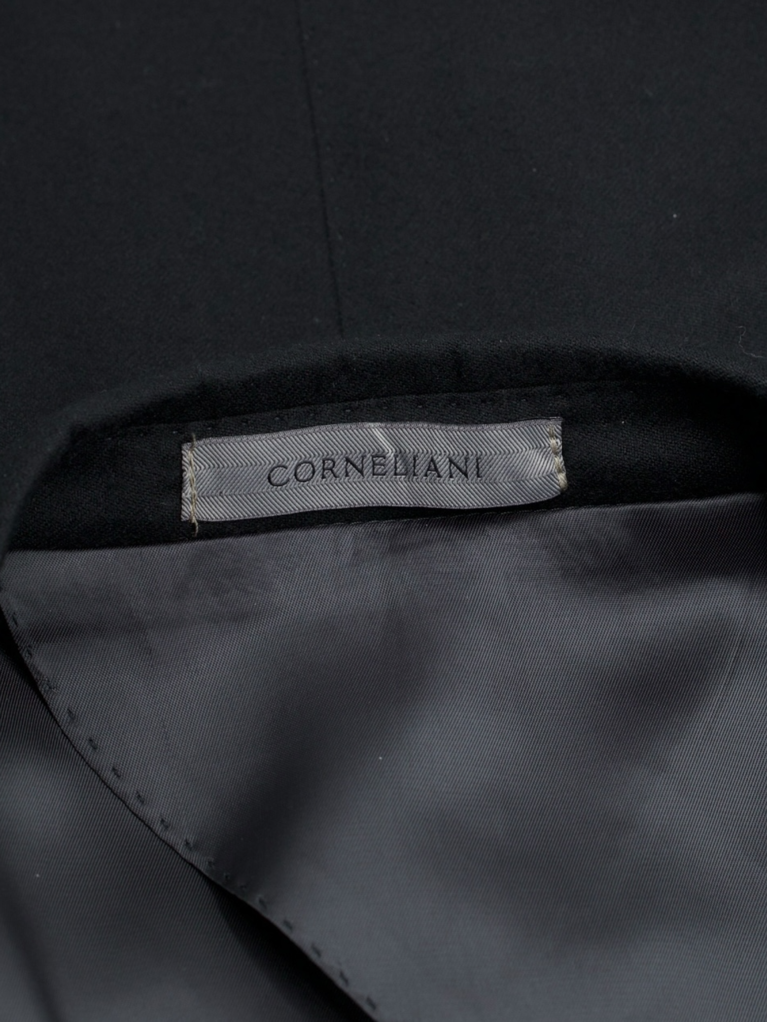 Corneliani Black Machine-Washable Wool Suit