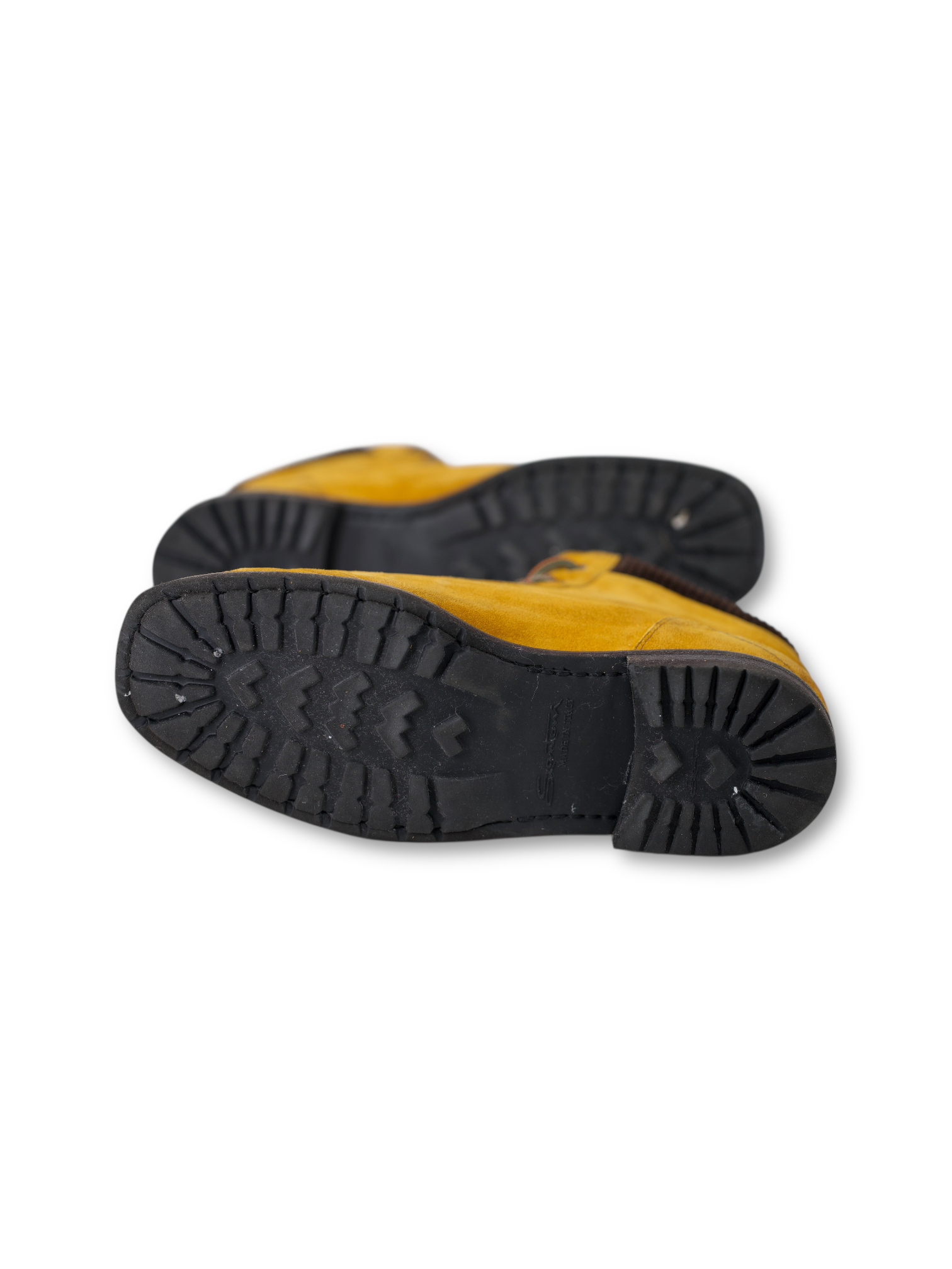 Santoni Mustard Yellow Suede St. Moritz Mountain Boots