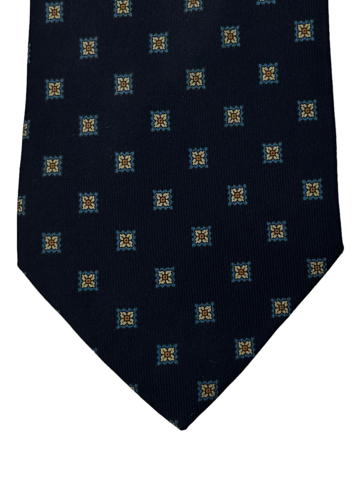 E.Marinella Blue Geometric Tie