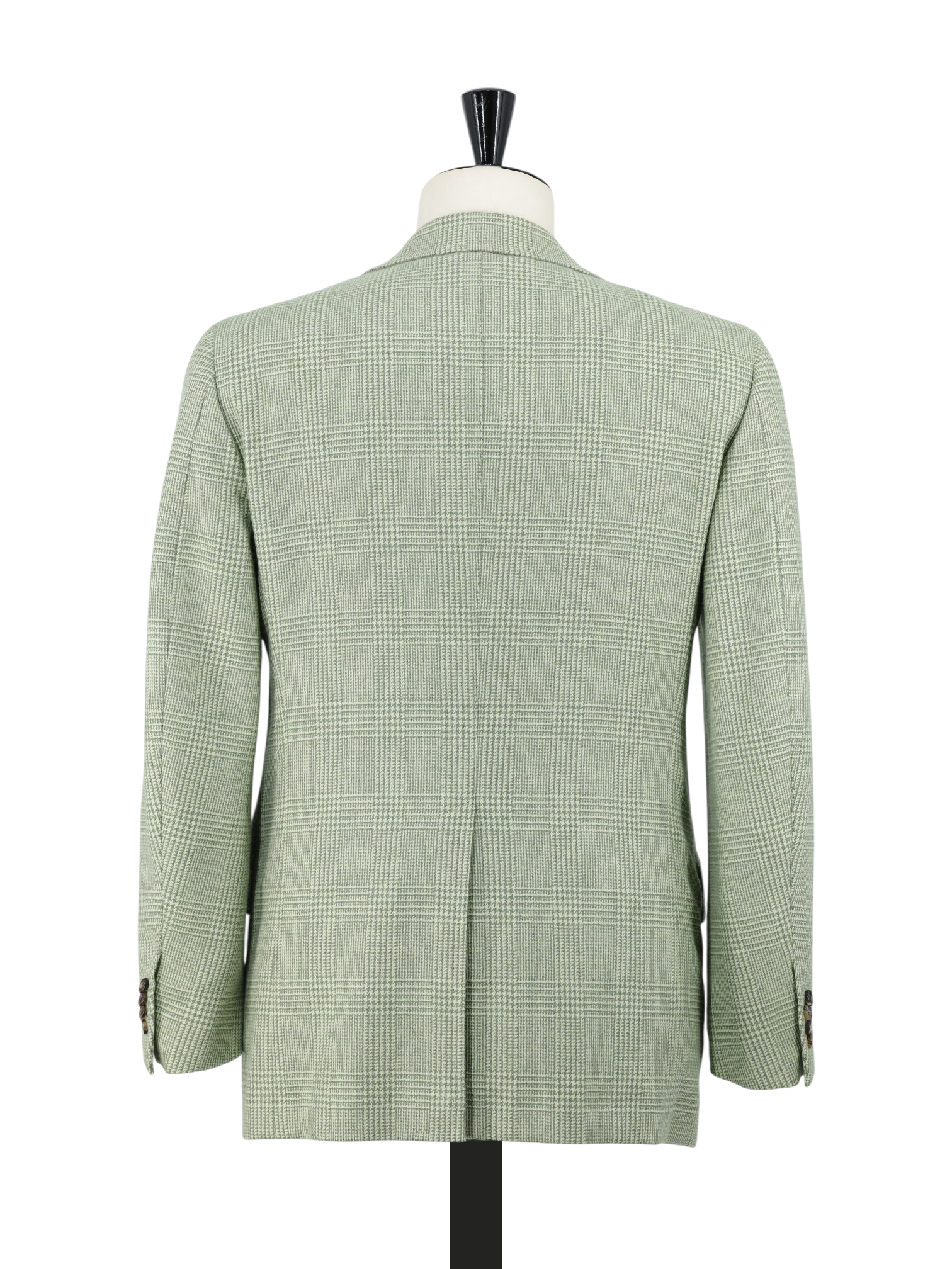 Cesare Attolini Pistache Green Lambswool Prince of Wales Jacket