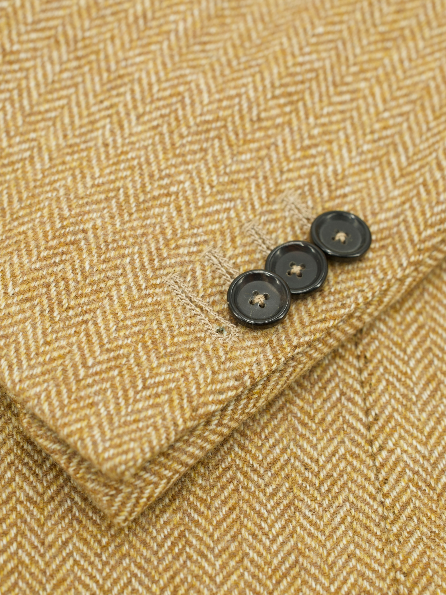 Cesare Attolini Caramel Brown Pure Cashmere Herringbone Jacket