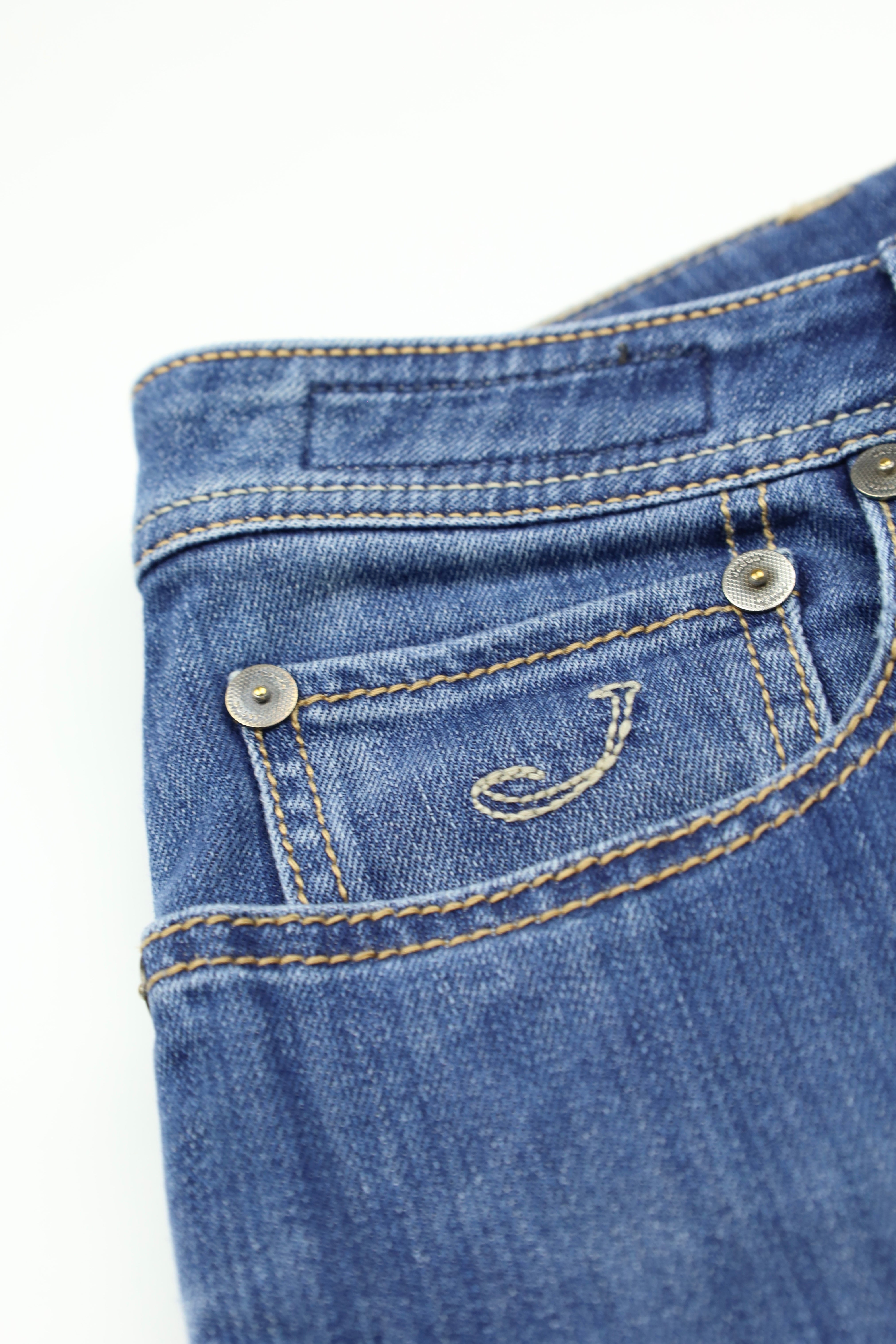 Jacob Cohen Denim Blue Cotton & Elastane 688 Jeans