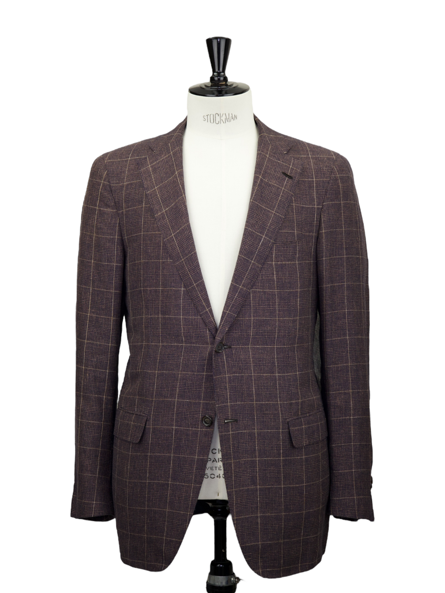 Caruso Brown Linen, Cashmere & Silk Prince of Wales Jacket