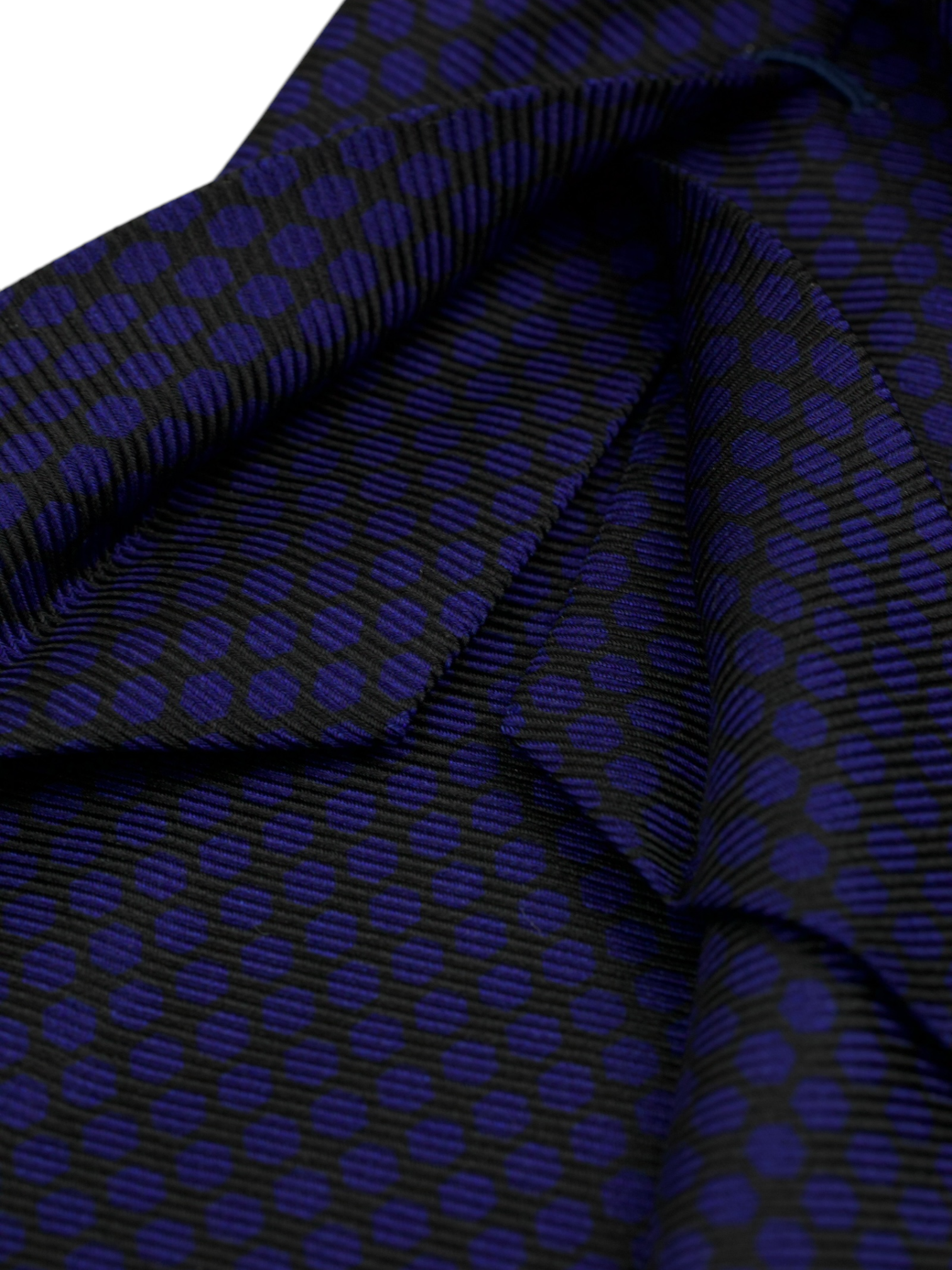 Kiton 5-Fold Navy Silk Diamond Pattern Tie
