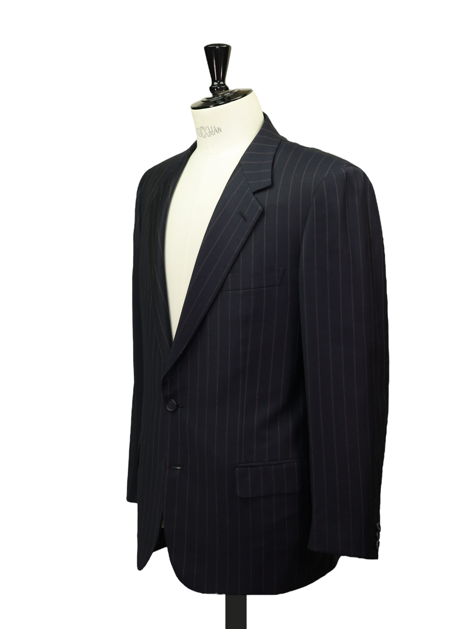 Brioni Black & Red Wool Pinstripe Traiano Suit