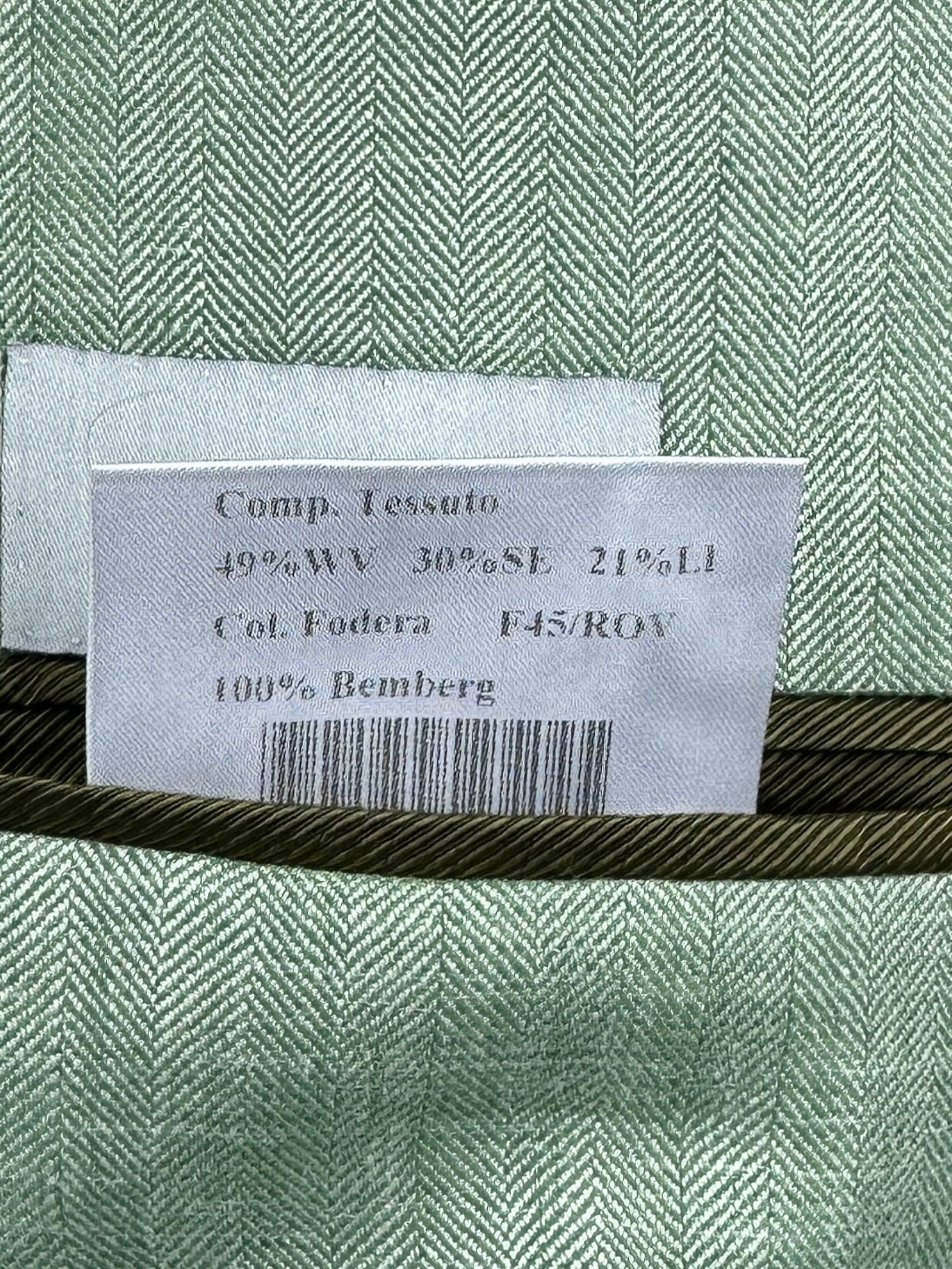 Orazio Luciano Mint Green Herringbone Jacket