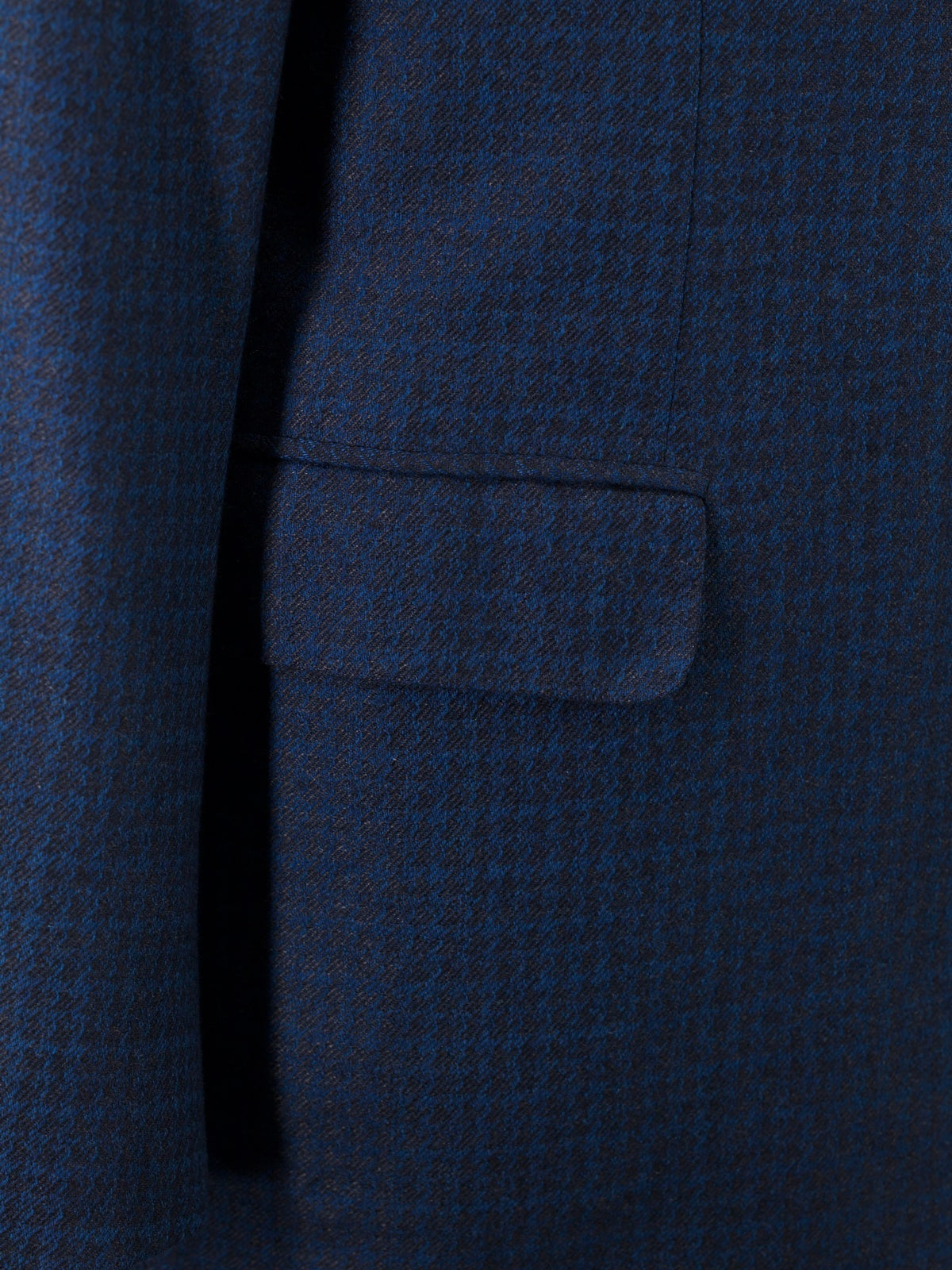 Brioni Petrol Blue & Burgundy Silk & Cashmere Houndstooth Brunico Jacket