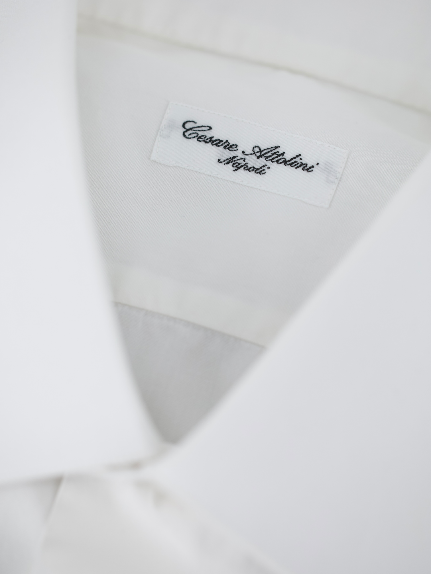 Cesare Attolini White Poplin Cotton Dress Shirt