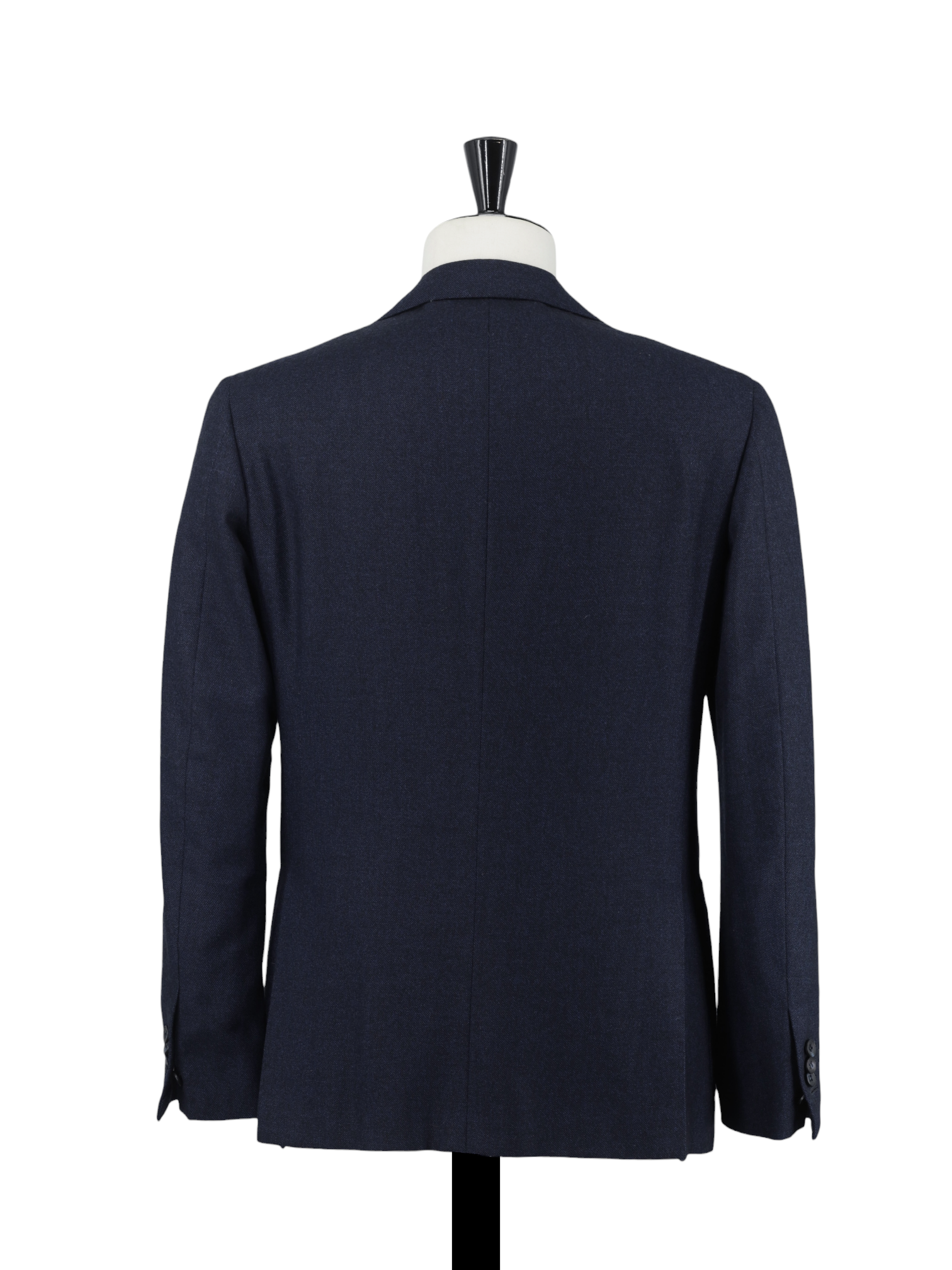 Kiton Navy Pure Cashmere Bicolor Micro-Pattern Winter Suit