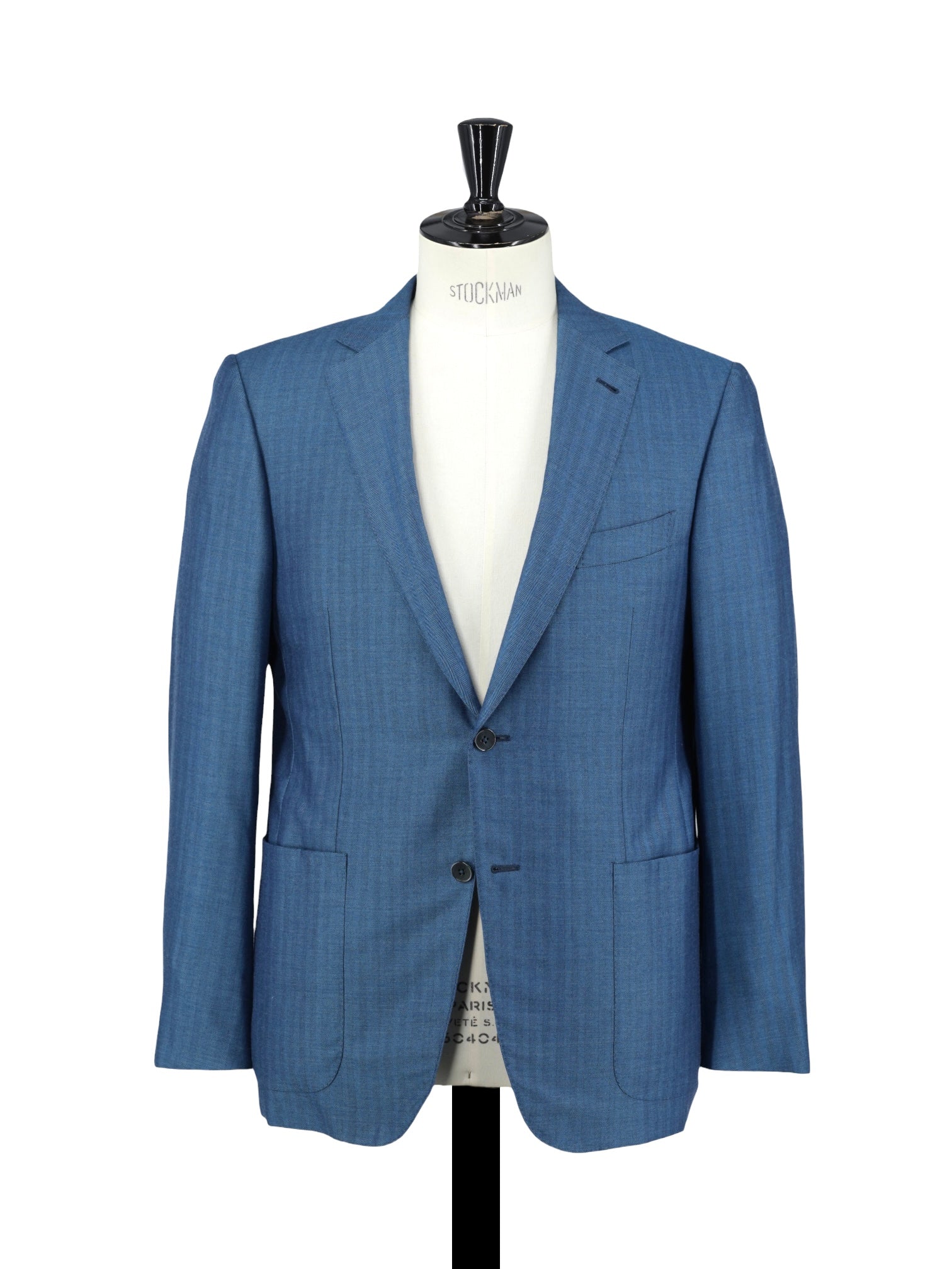Ermenegildo Zegna Petrol Cashmere & Silk Herringbone Mila Jacket