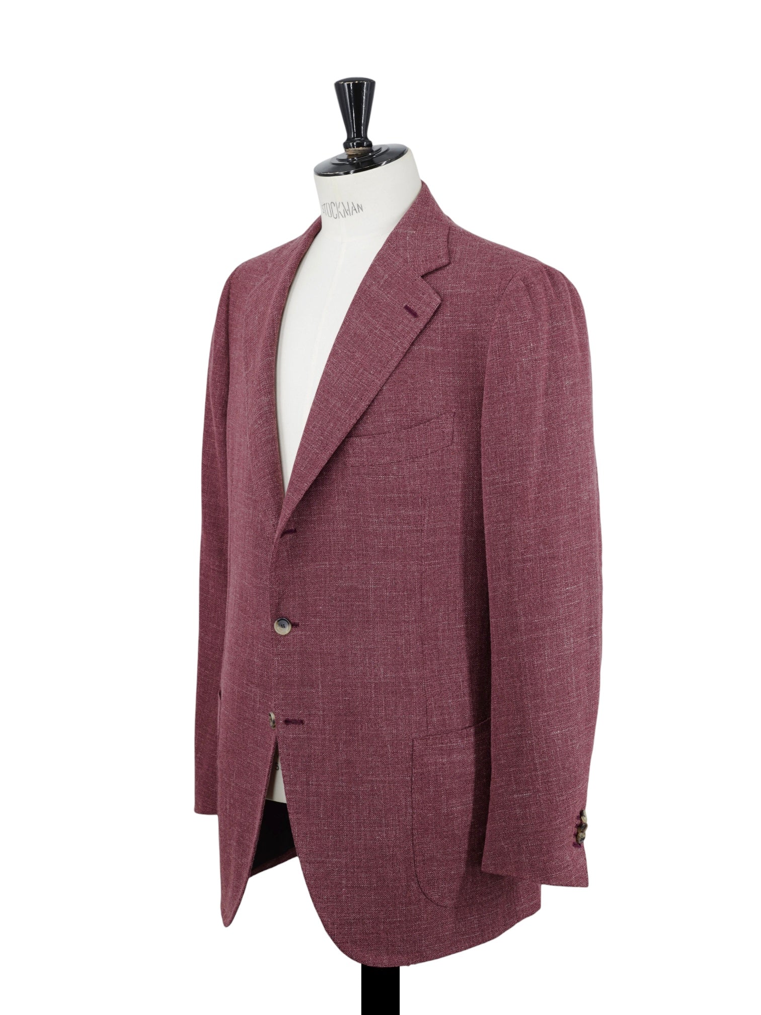 Cesare Attolini Rosé Wool, Silk & Linen Melange Jacket