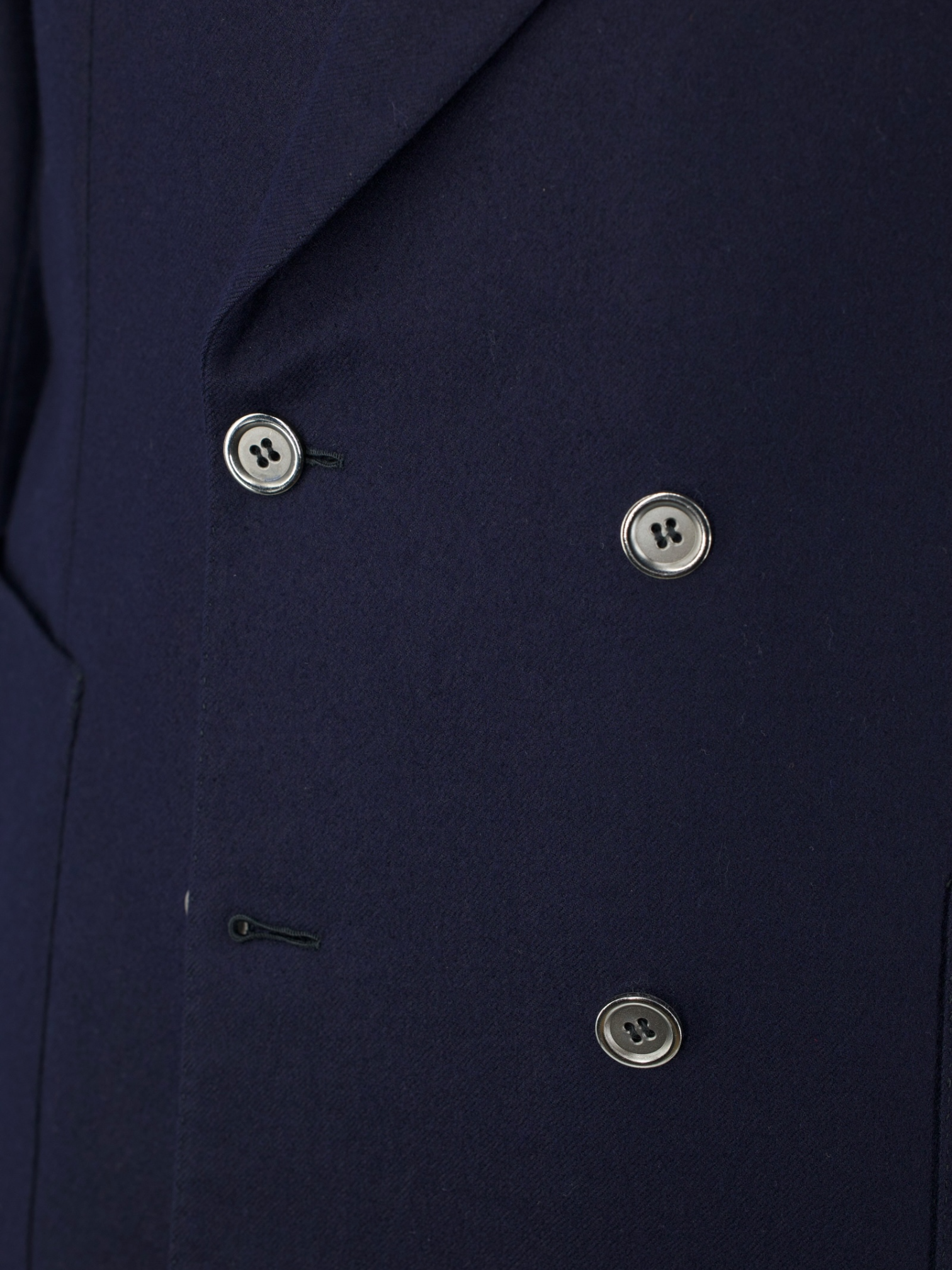 Brioni Dark Blue Vintage Double-Breasted Wool & Cashmere Jacket