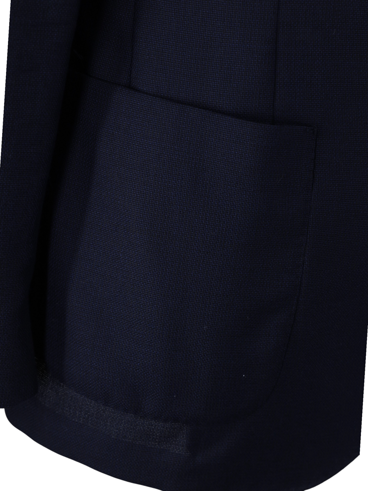 Luigi Borrelli Navy Wool Breathable-Hopsack Jacket
