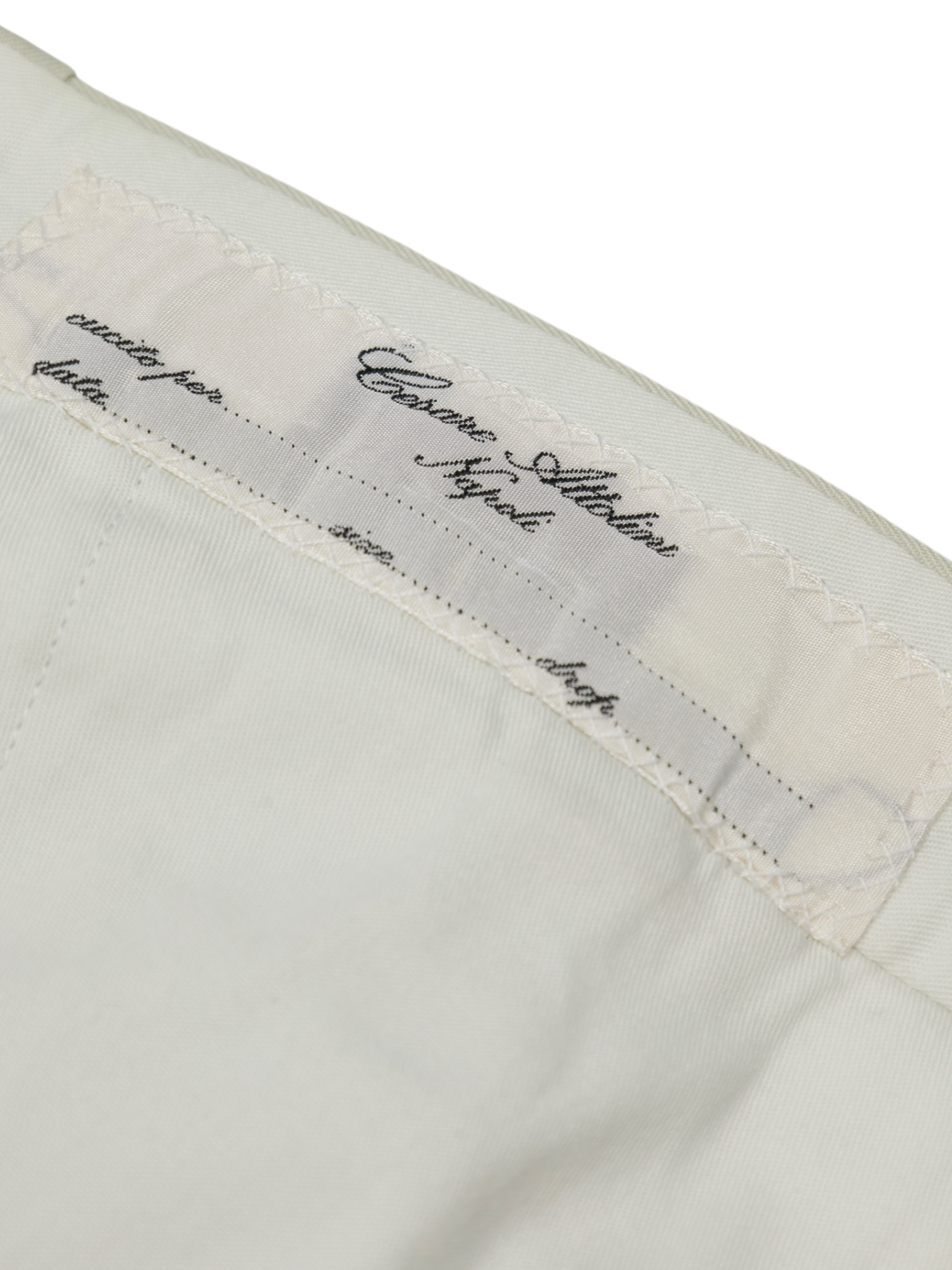 Cesare Attolini Stone Grey Cotton Twill Sartorial Trousers