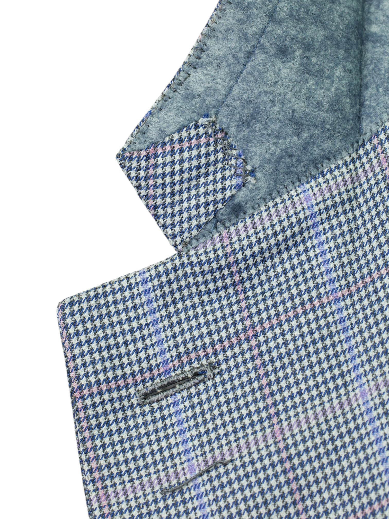 Brioni Blue & Pink Fine-Wool Overcheck Parlamento Jacket