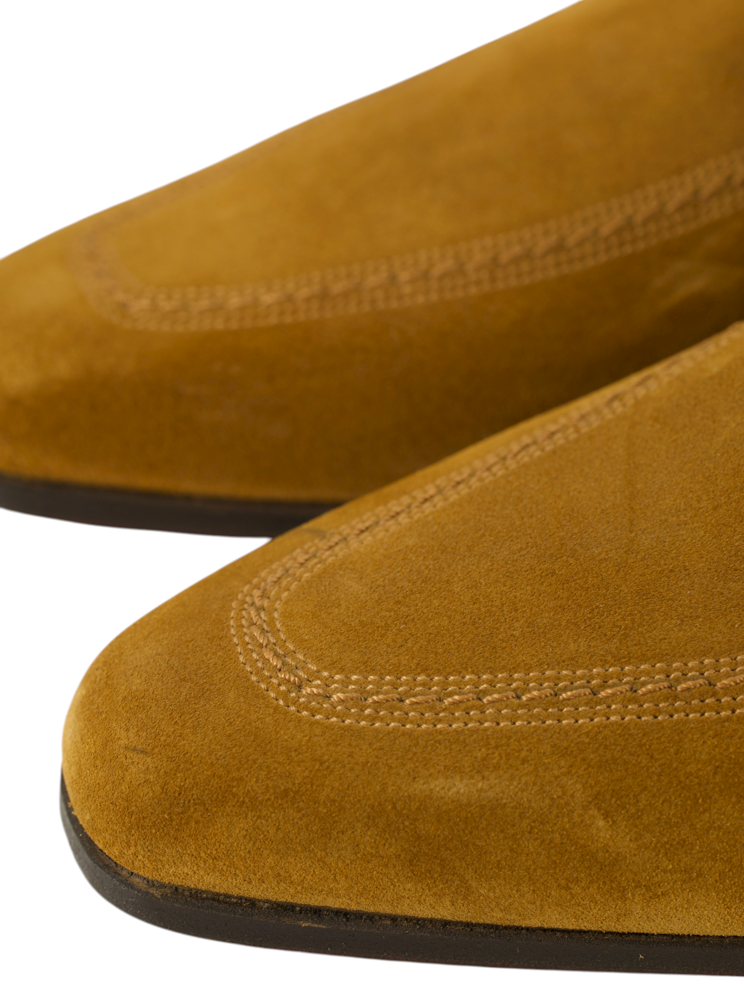 Santoni Caramel Brown Handgrade Suede Strap Loafer