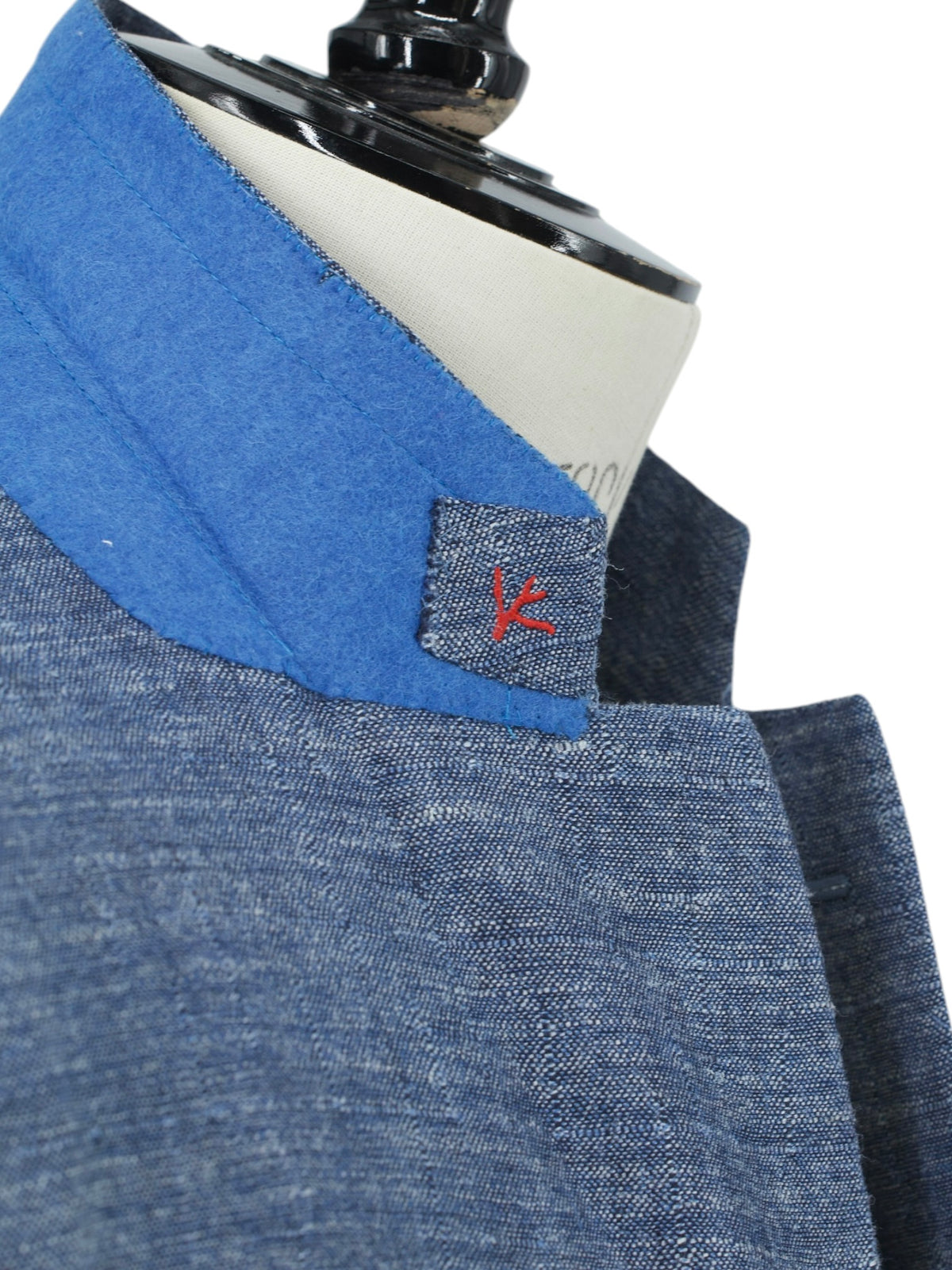 Isaia Light Blue Wool, Silk & Linen Pinpoint Summer Jacket
