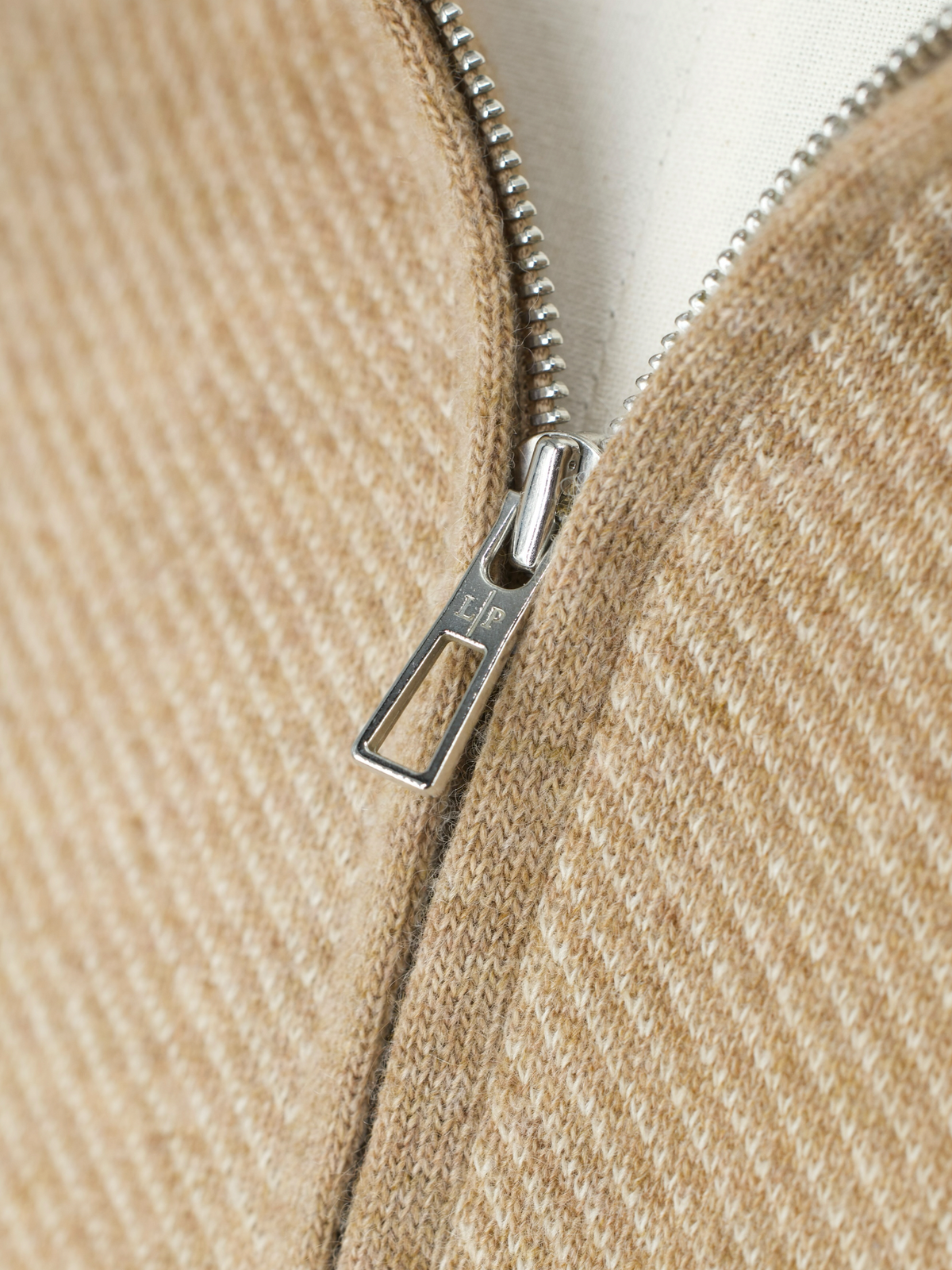 Loro Piana Caramel Brown Pure-Cashmere Roadster Pull Half-Zip Sweater