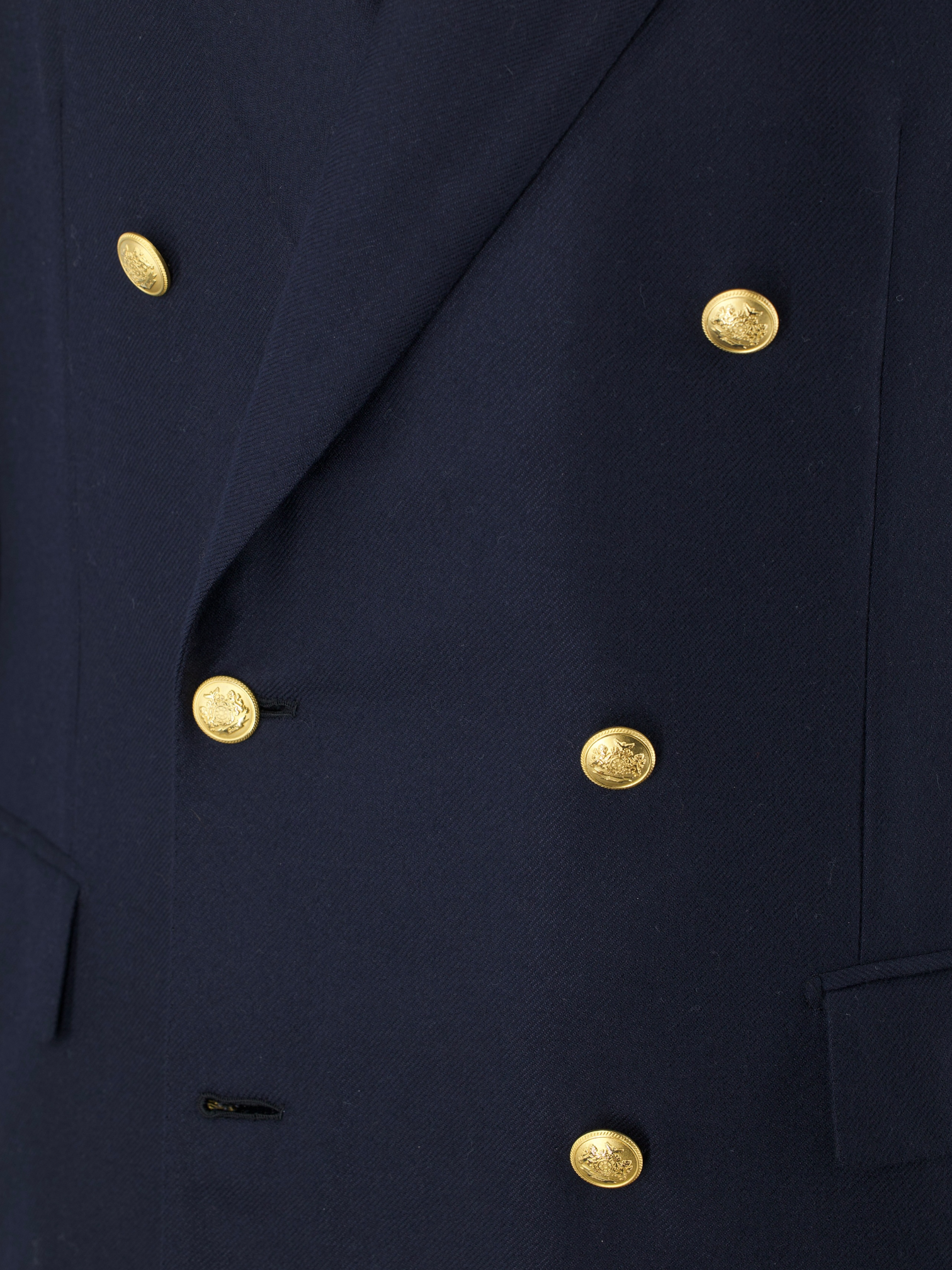 Briony Navy Pure Cashmere Double-Breasted "Tiberio" Blazer Jacket