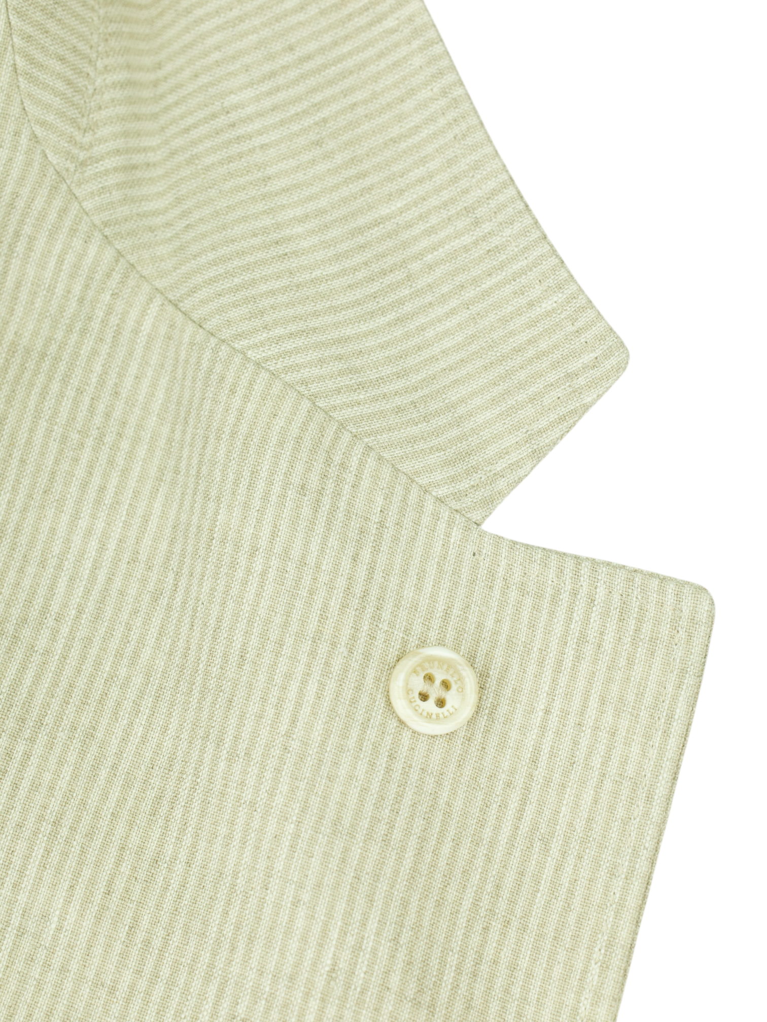 Brunello Cucinelli Greige Pure-Linen Micro-Stripe Suit