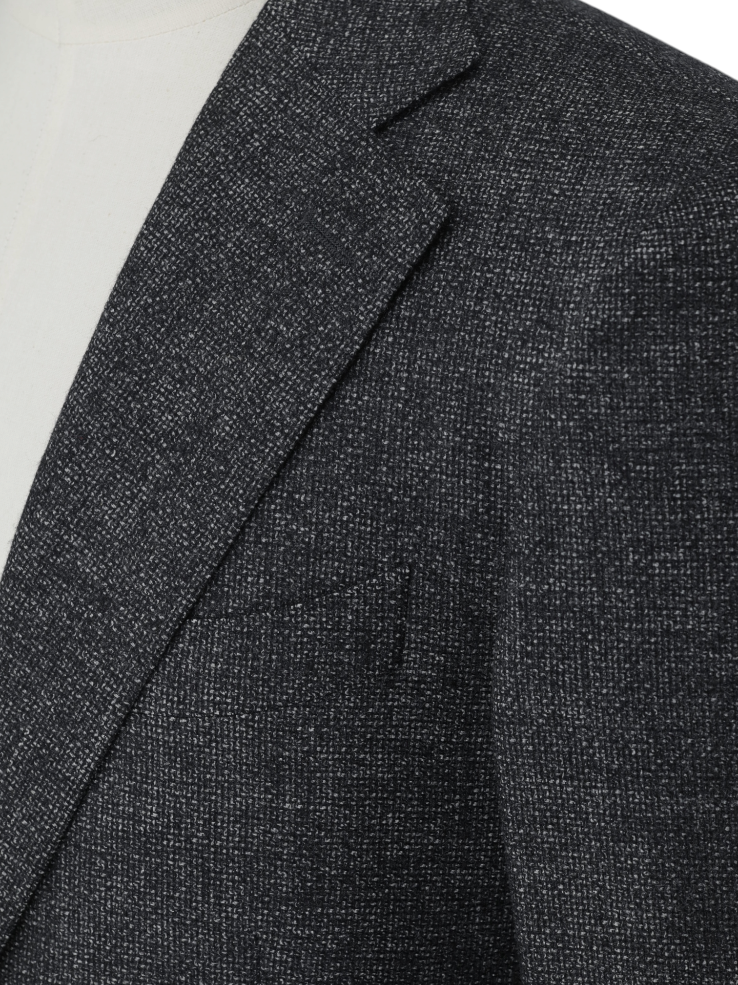 Canali Grey Wool, Cashmere & Silk Micro-Pattern Jacket