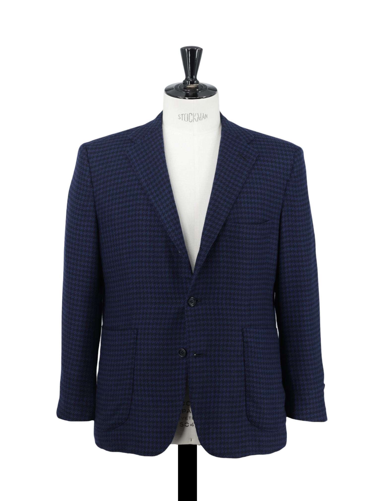 Kiton Dark Blue Pure Plushy-Cashmere Houndstooth Jacket