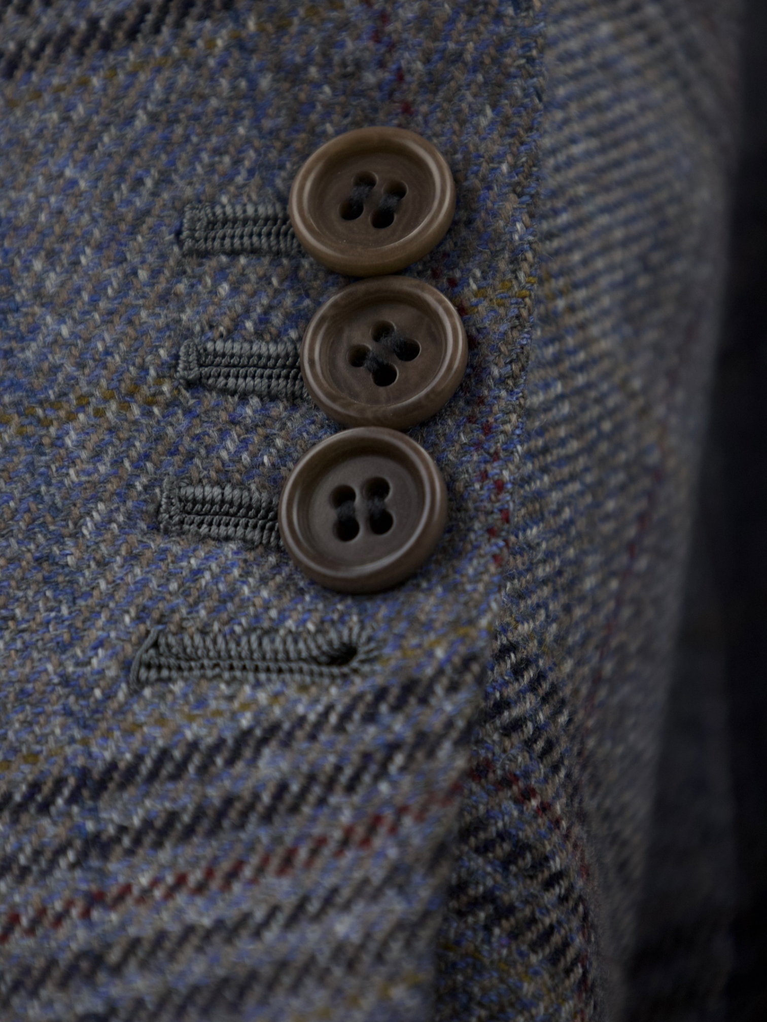 Kiton Multicolor Extrafine-Wool Glen Plaid Jacket