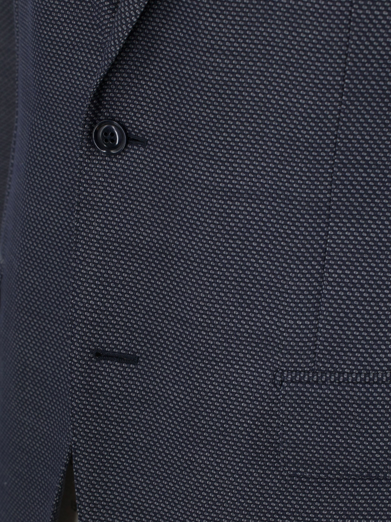 Ermenegildo Zegna Steel Grey "Cool Effect" Wool Micro-Pattern Jacket