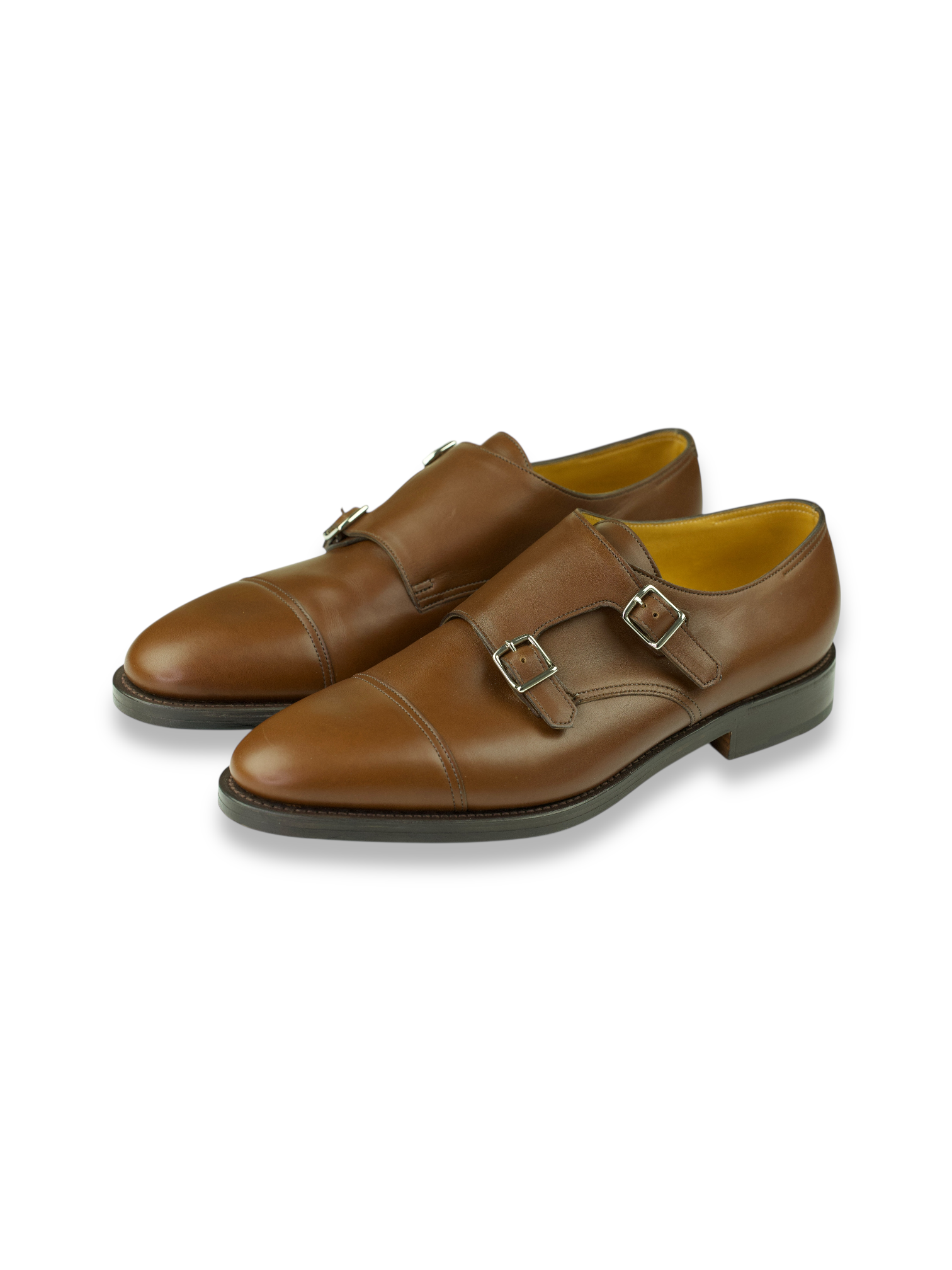 John Lobb Brown Calfleather William Double-Monk Straps