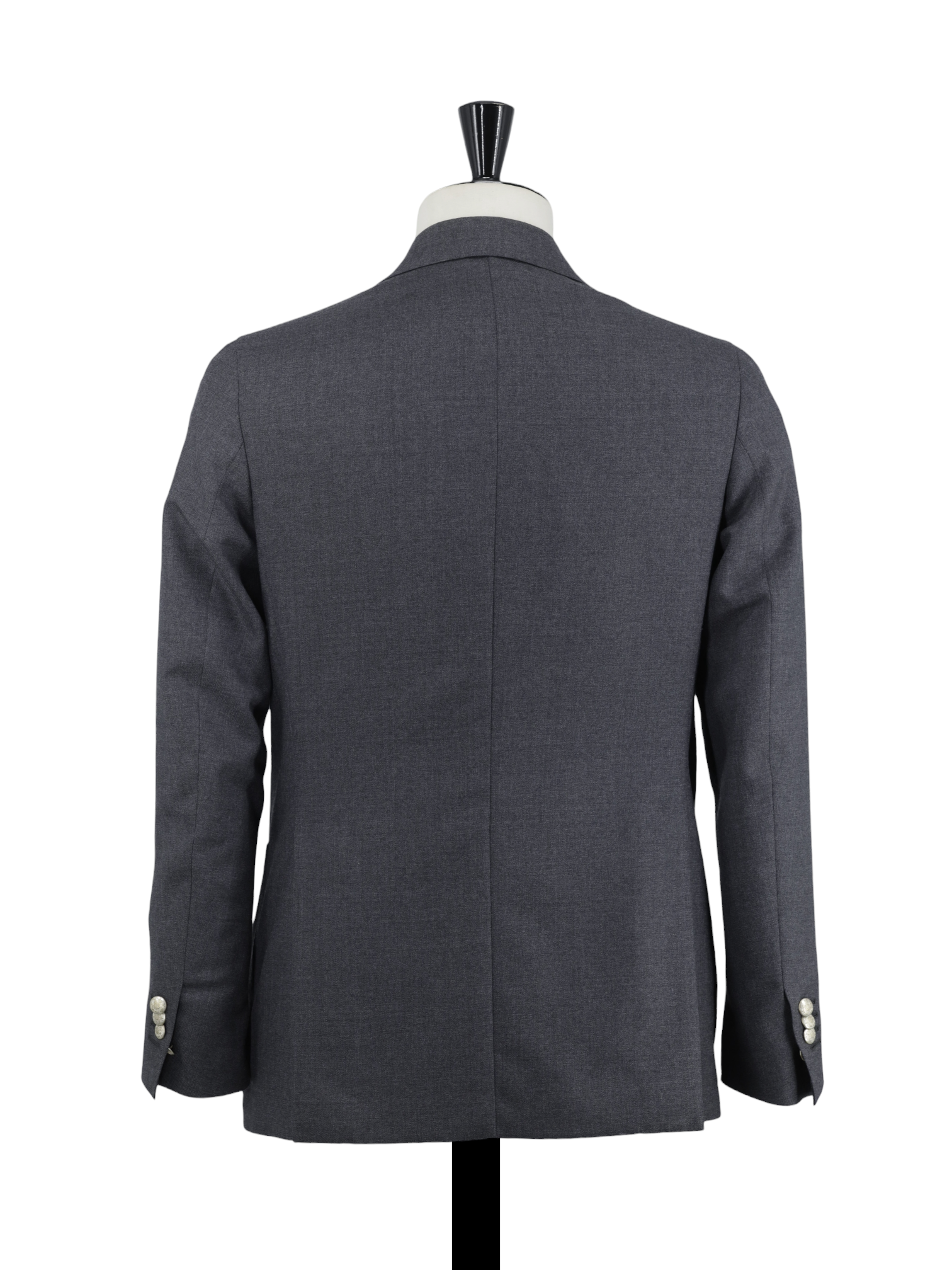 De Petrillo Grey Gabardine-Wool Twill Blazer Jacket