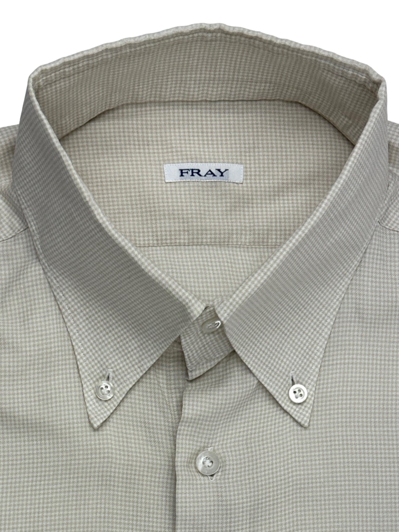 Fray Pale Yellow Puppytooth Shirt