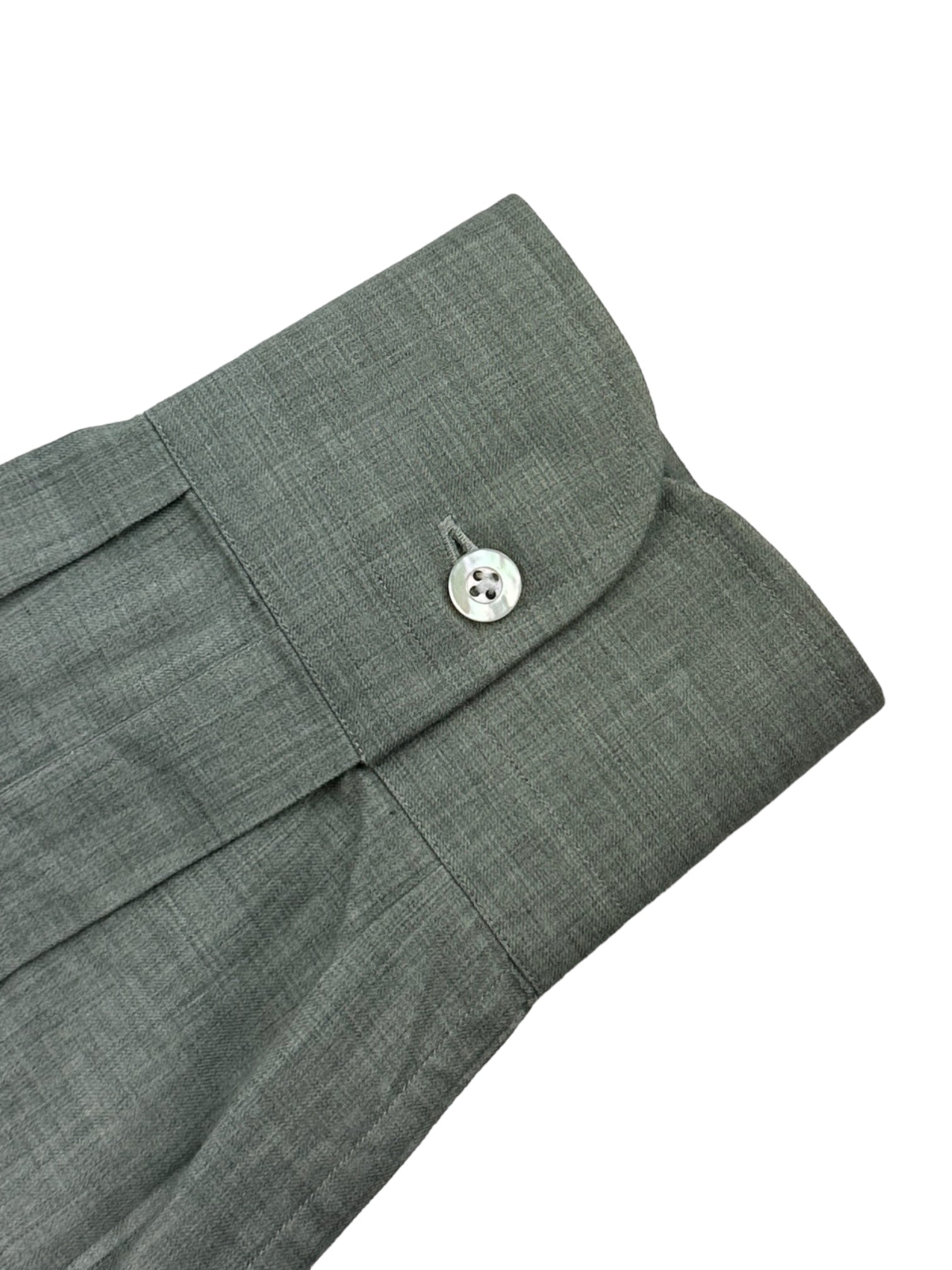 Fray Sage Green Cotton Shirt