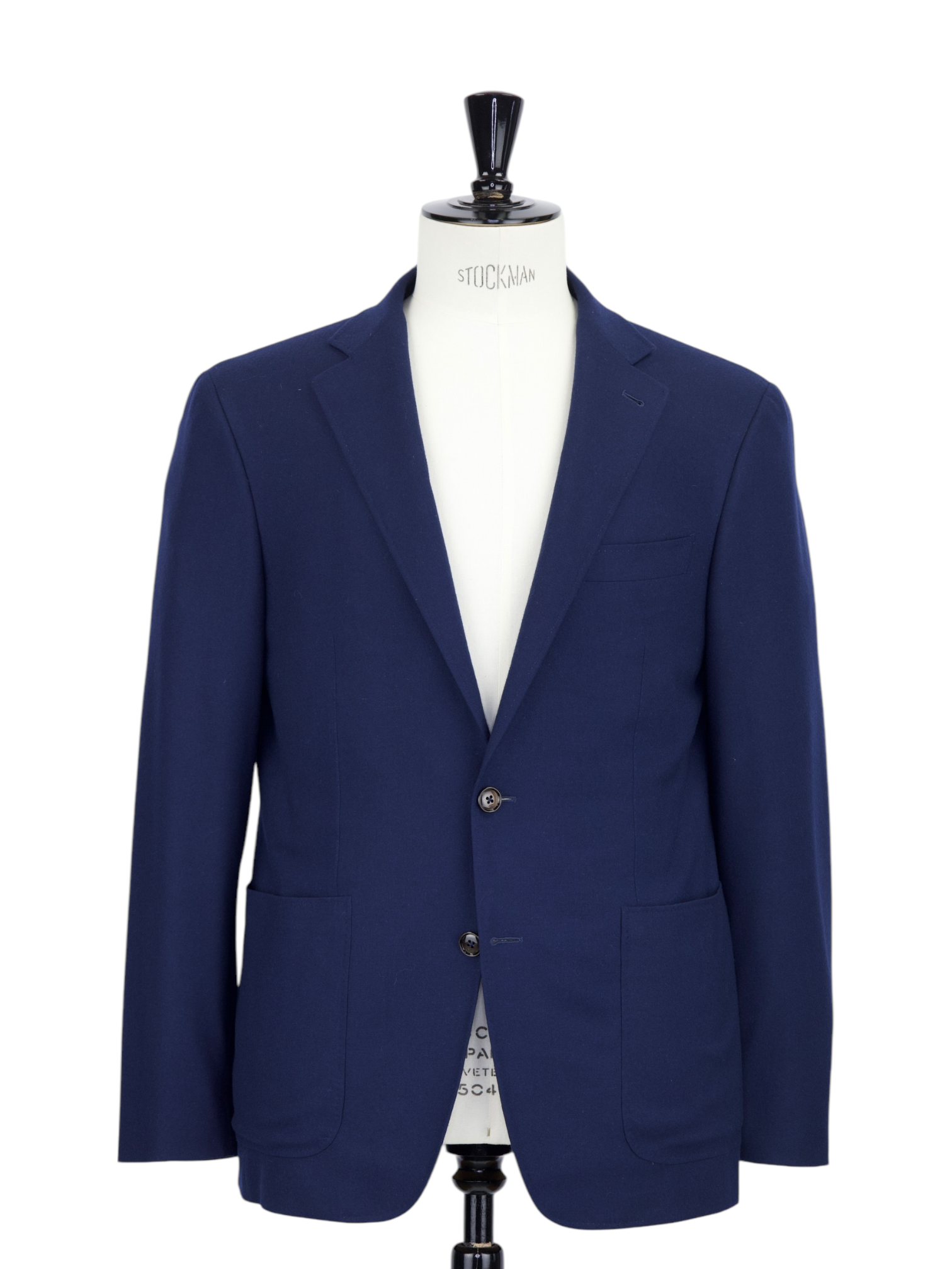 Canali Navy Cashmere Stretch Flannel 