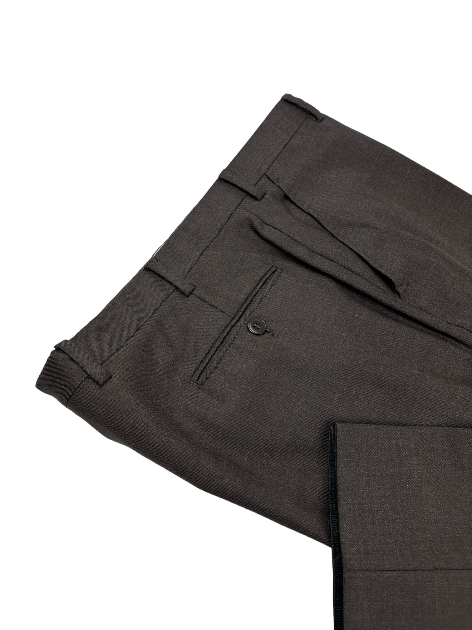 Brioni Chocolate Brown Super 110's Trousers