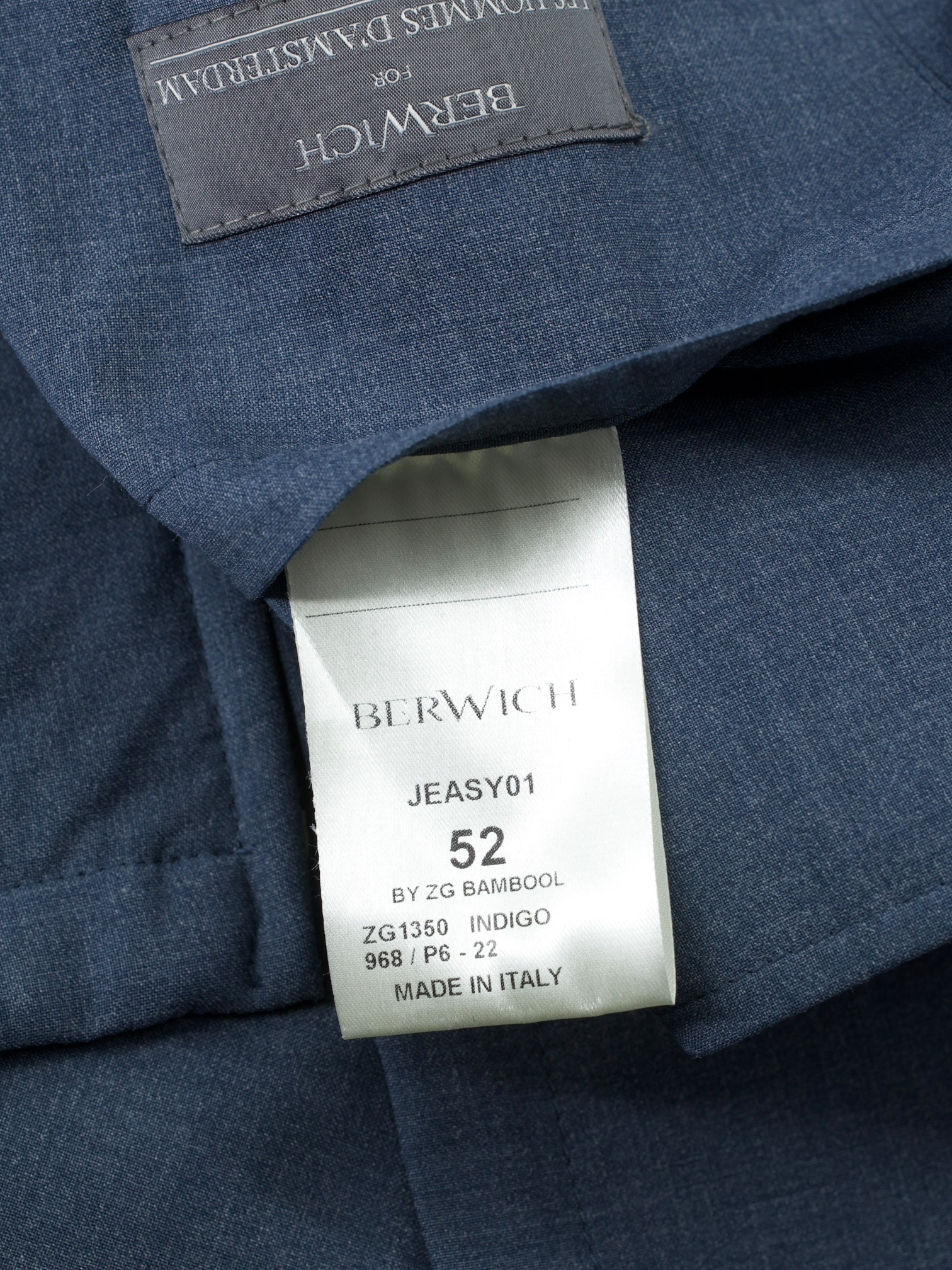 Berwich x Zignone Ocean Blue Wool & Viscose Blouson Jacket