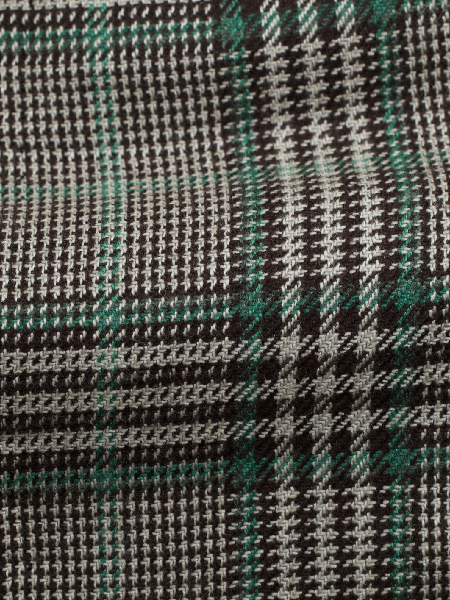 Cesare Attolini Grey & Green SIlk & Cashmere Checkered Jacket