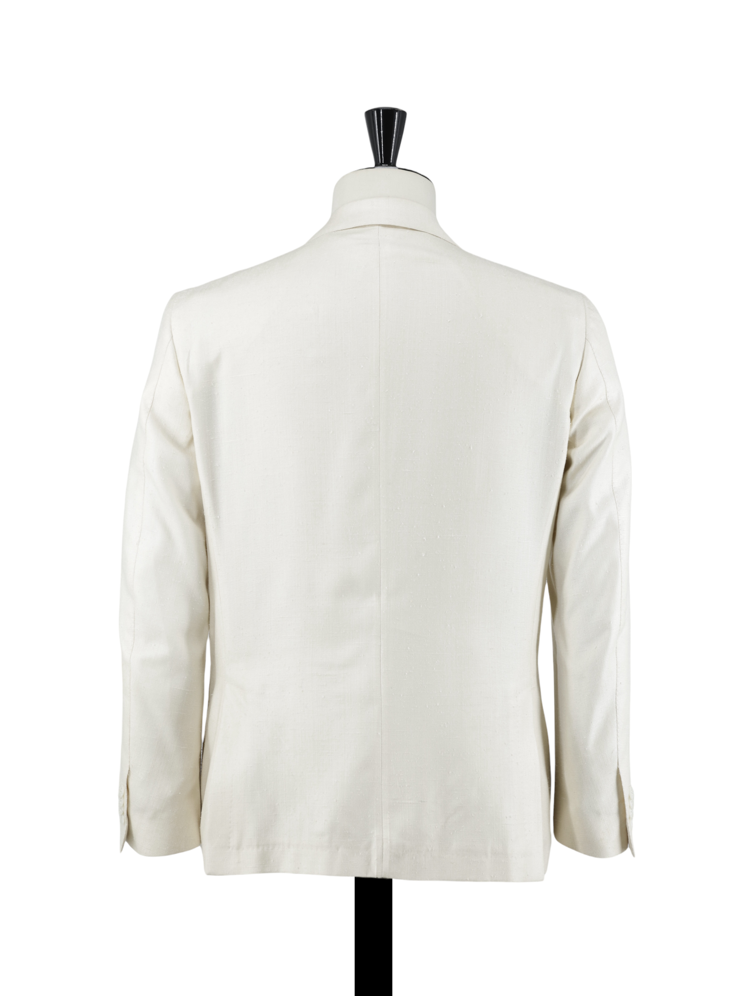 Corneliani Ivory Double Breasted Shantung-Silk Jacket