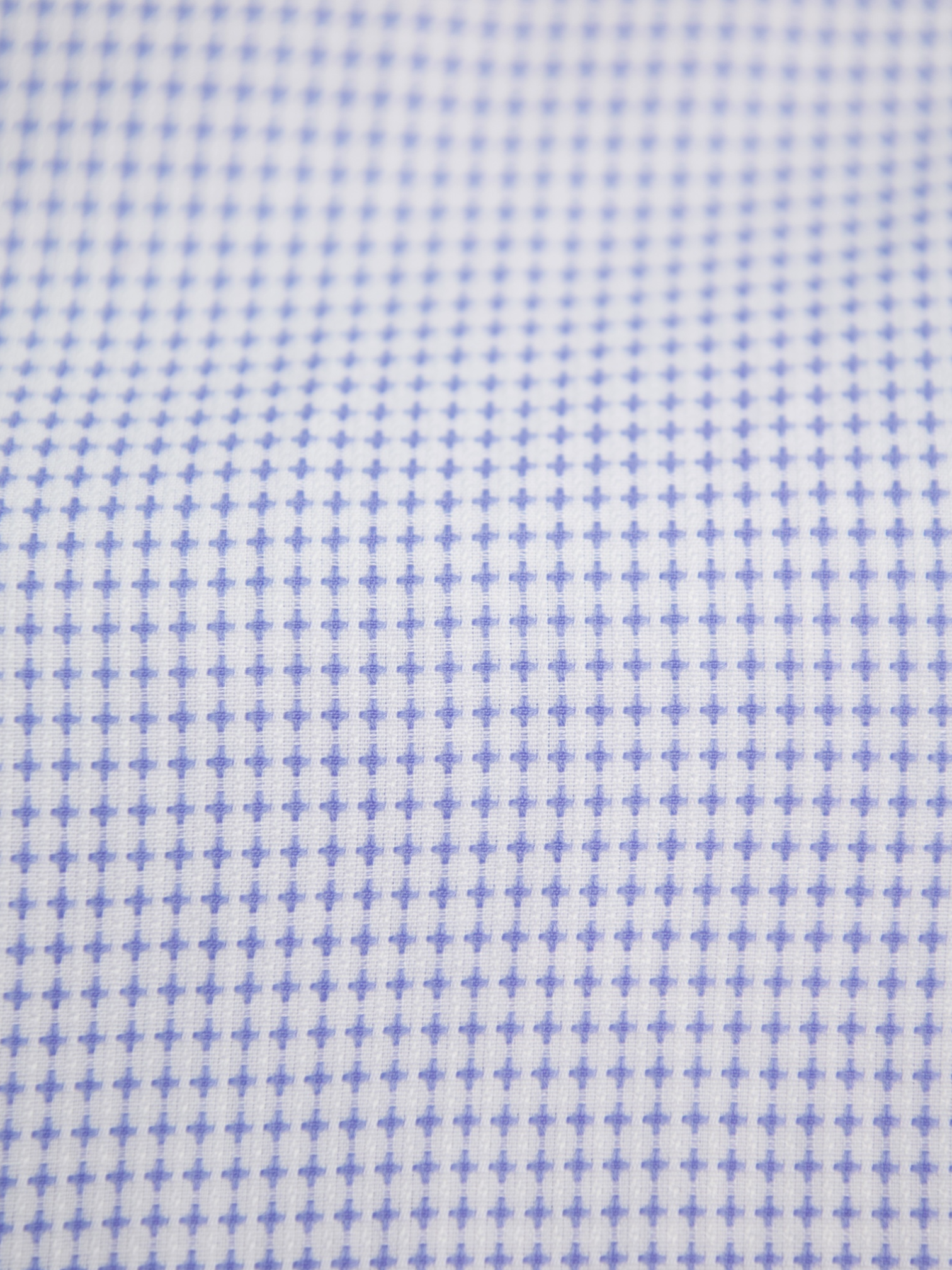 Cesare Attolini White & Light Blue Geometric Cotton Shirt