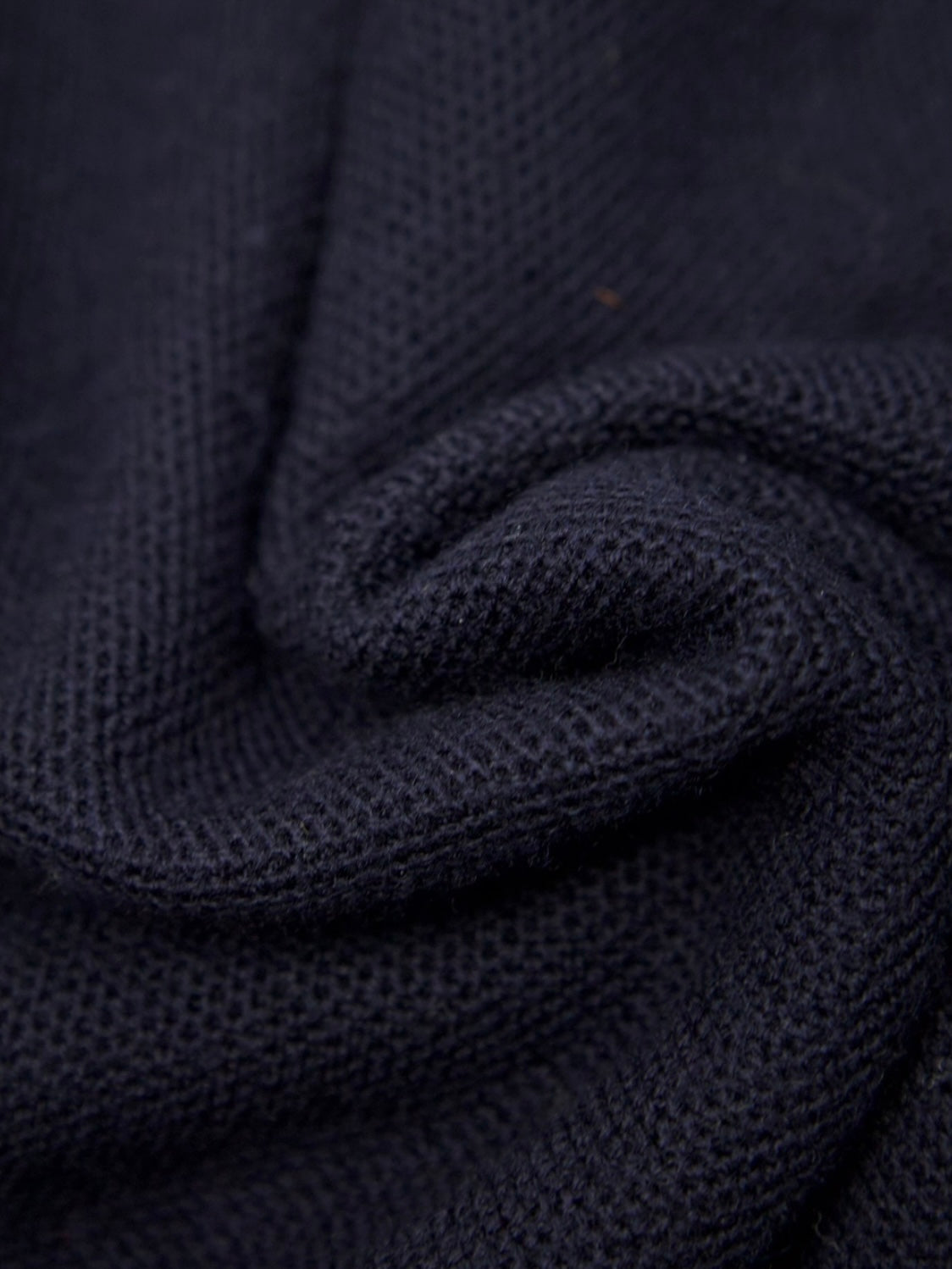 Canali Navy Cashmere Woollen Zip-Up Fisherman's Knitwear