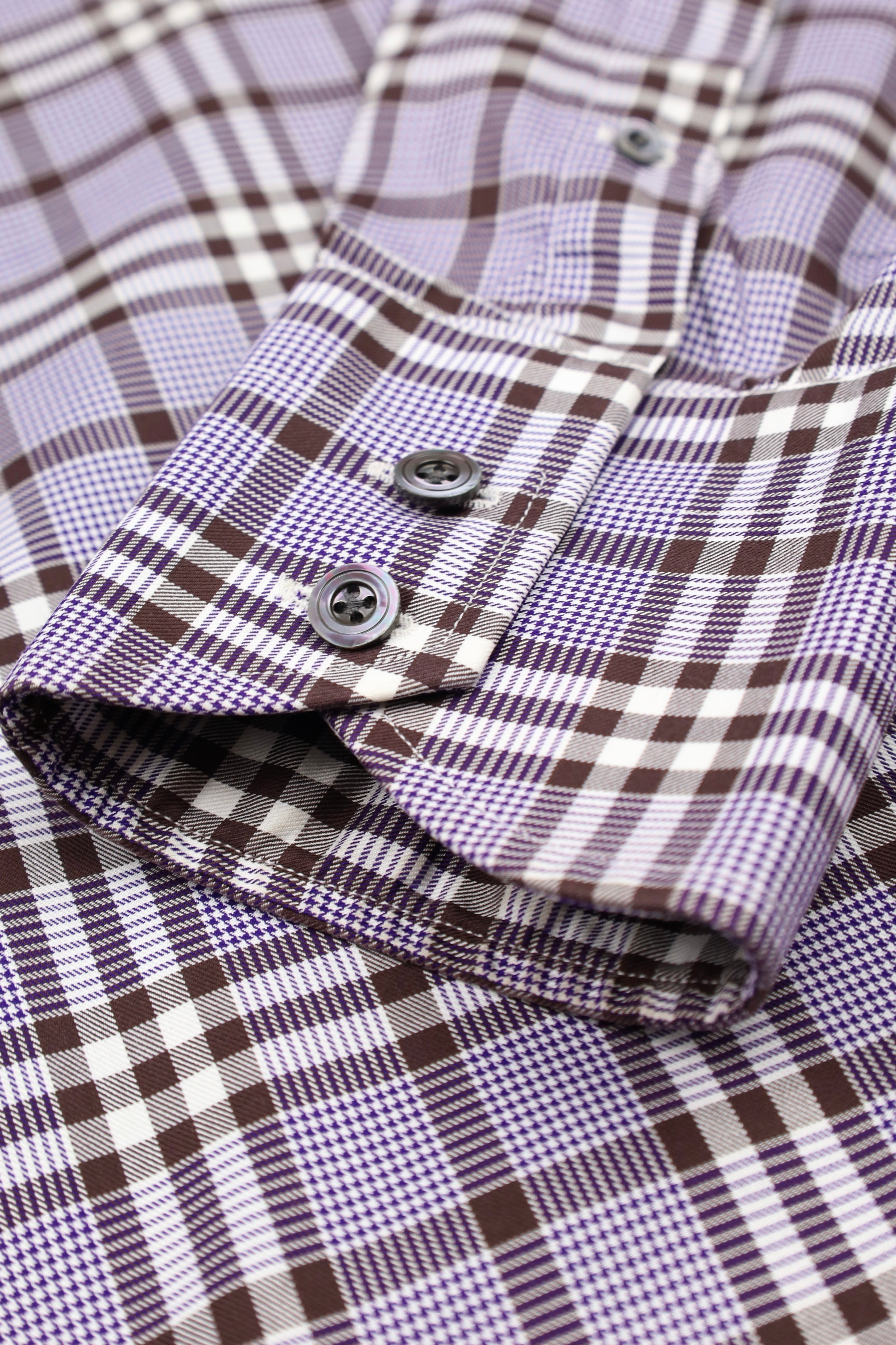 Tom Ford Purple Overcheck Shirt